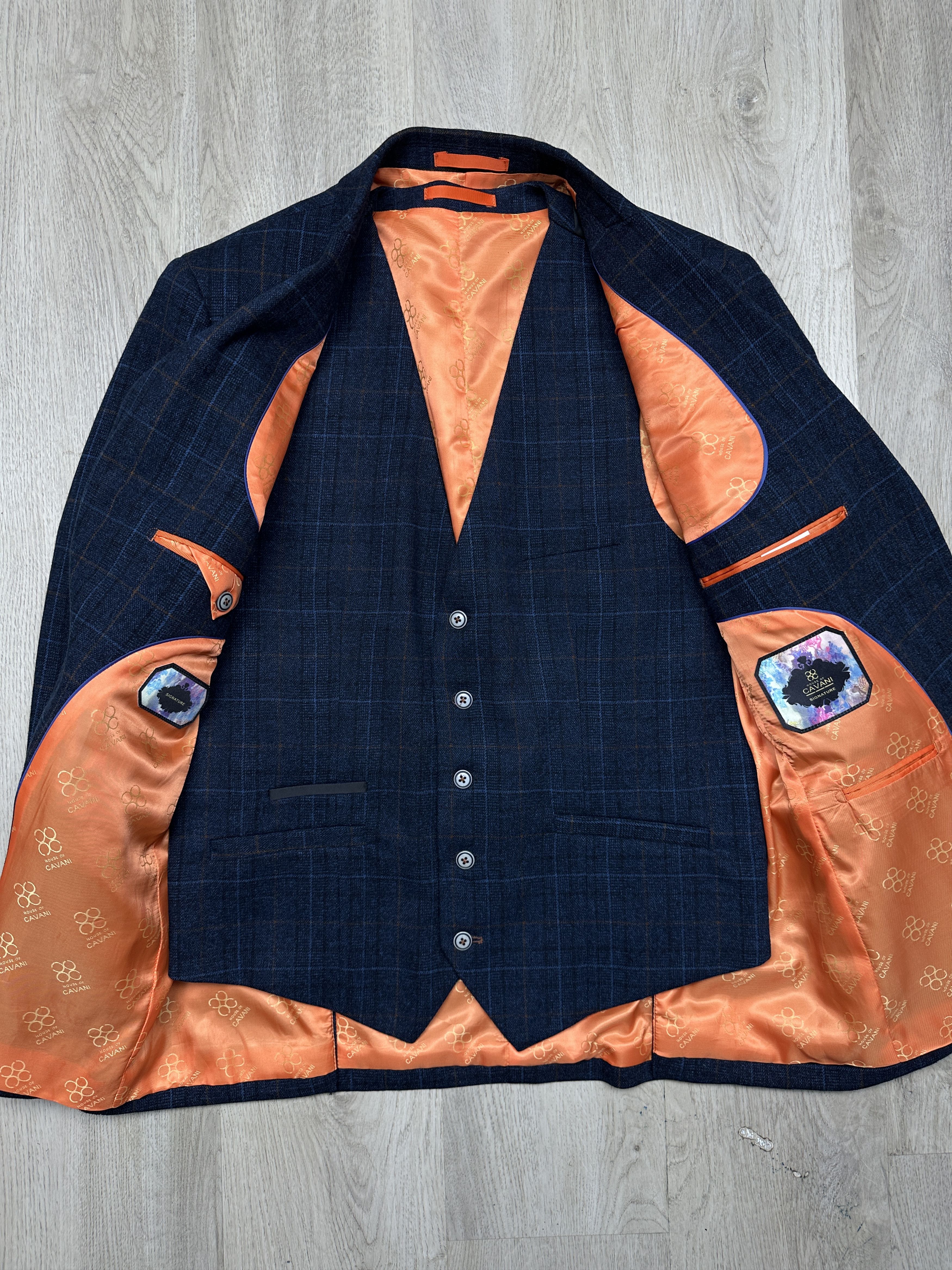 Other Cavani Mens 3 Piece Suit Blazer + Vest + Pants Size 40R - 2 Thumbnail