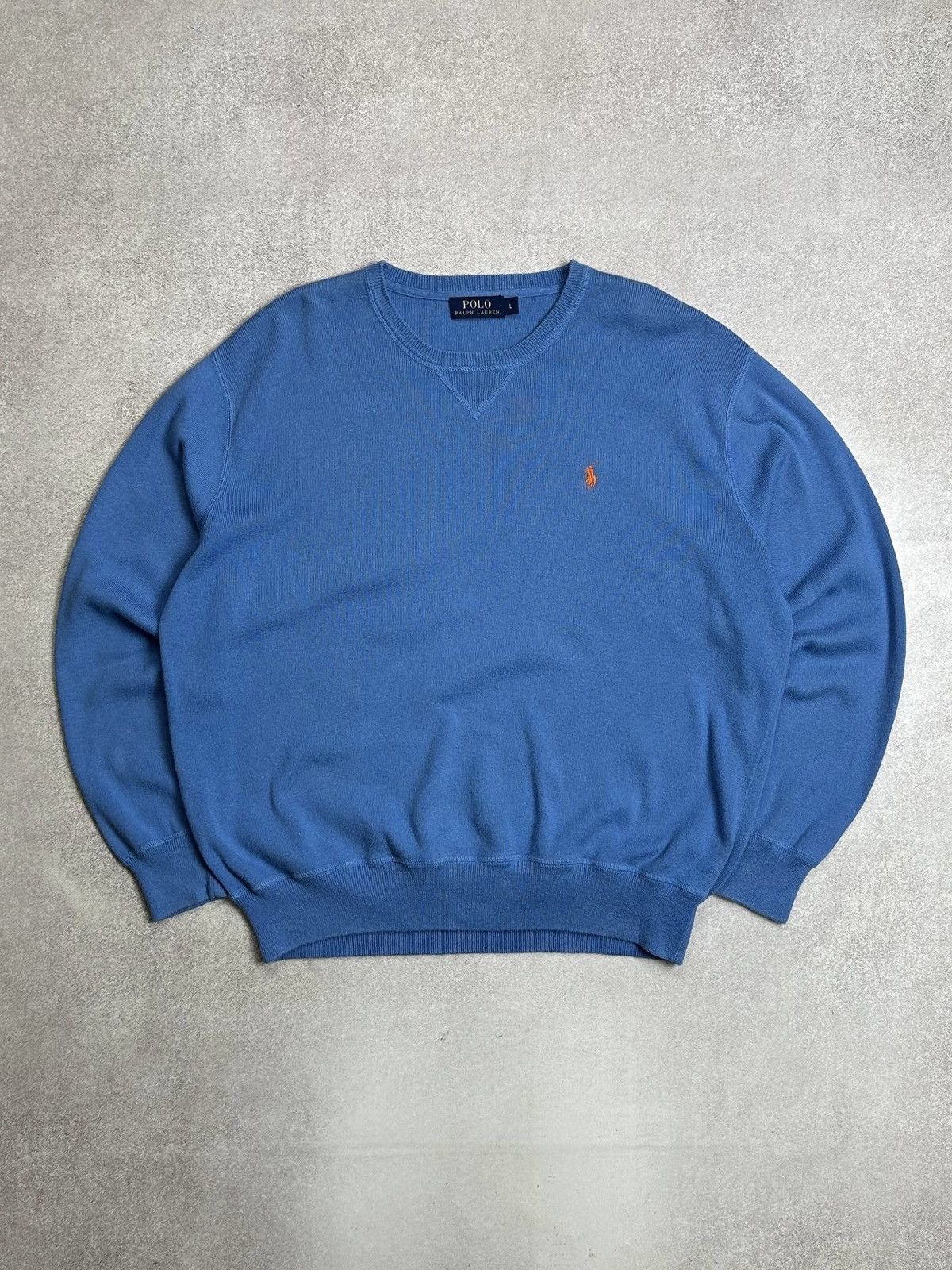 Polo Ralph Lauren Vintage Polo Ralph Lauren RRL Blue Mens Knit Sweater Rare L Size US L / EU 52-54 / 3 - 1 Thumbnail