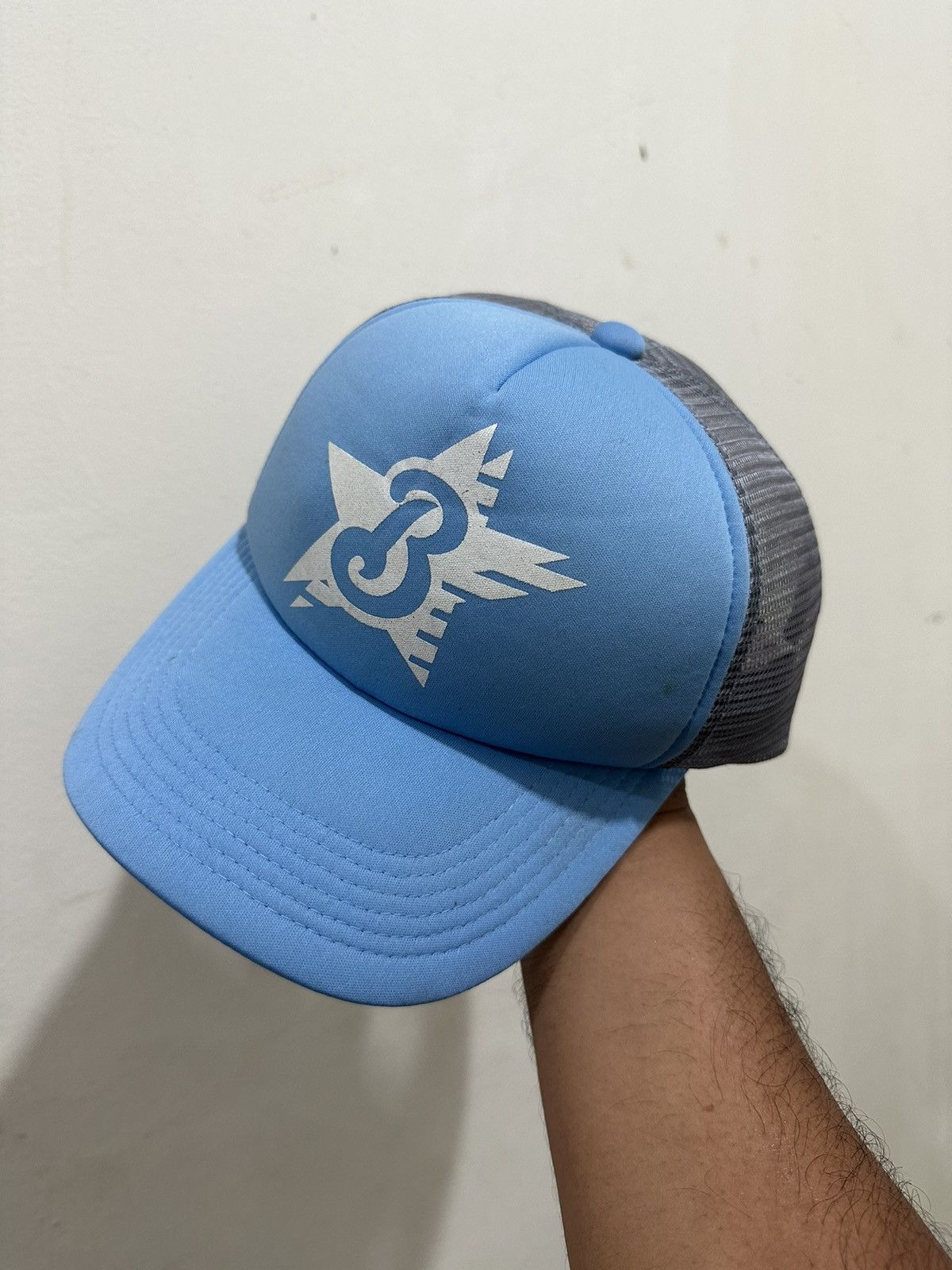 image of Mlb x Trucker Hat VTG Yokohama Baystar Japan Trucker Hat in Blue, Men's