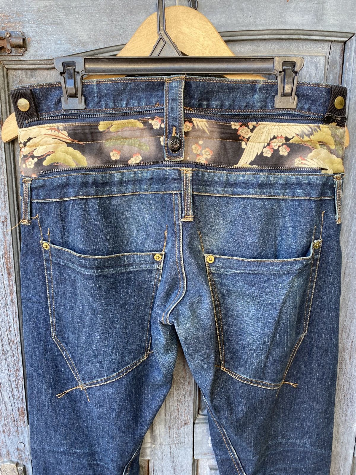 PPFM PPFM Denim Hidden Kimono Print & Gold Zipper Made in Japan Size US 30 / EU 46 - 13 Thumbnail