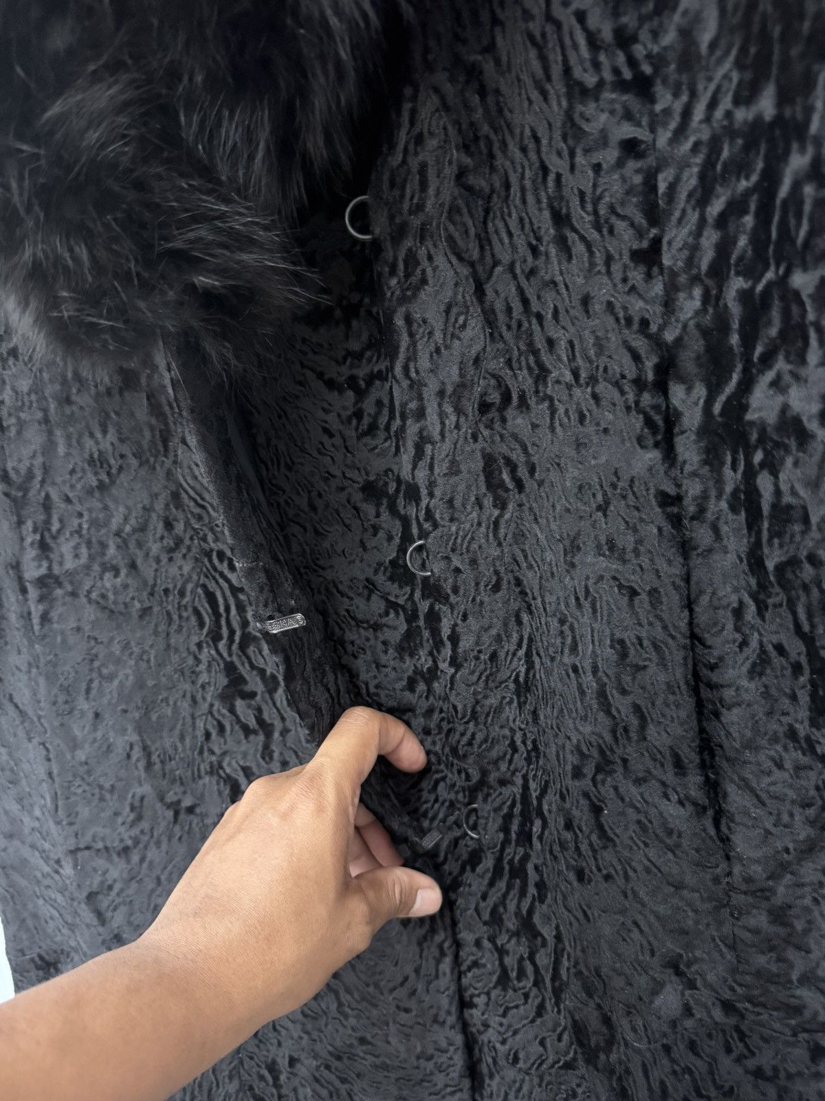 Leather 🔥 Real Fur Leather Long Coat Size S / US 4 / IT 40 - 6 Thumbnail