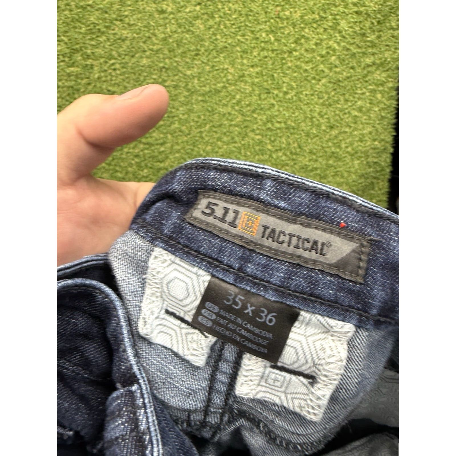Vintage 5.11 Tactical Jeans Mens 35x36 Straight 5-Pocket Denim Blue Pants 5.11 Taclite Pro Army Regular Mens Jeans Size US 35 - 7 Thumbnail