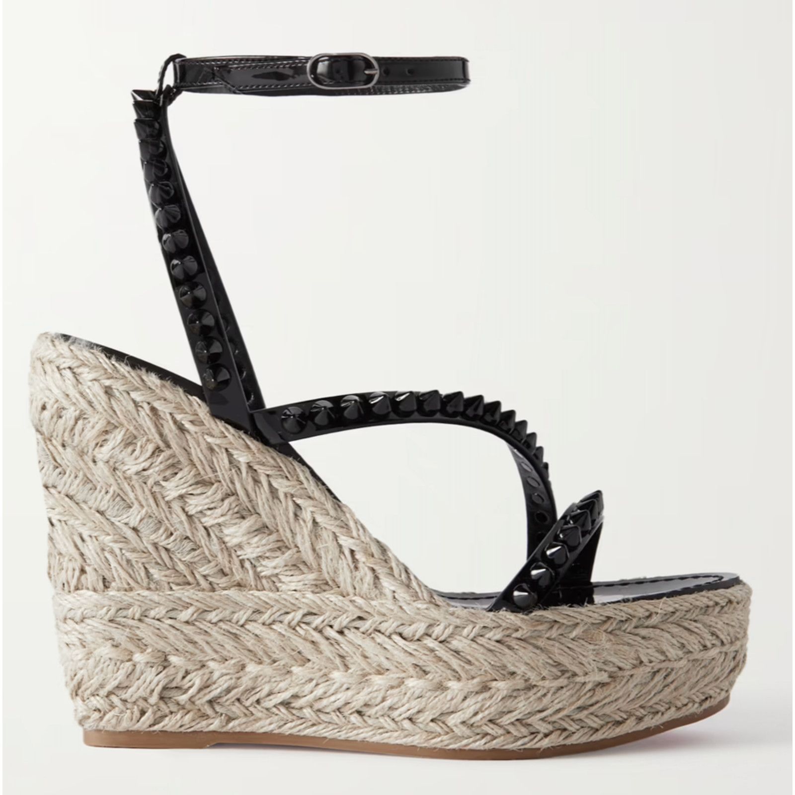 Christian Louboutin Mafaldina Zeppa 120 Black Platform Wedge Sandal Heel Pump 38 Size US 8 / IT 38 - 1 Thumbnail
