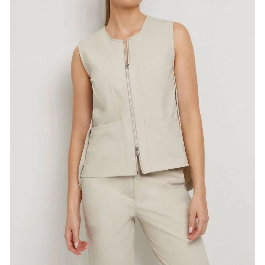 Anatomie Anatomie Adley Techno Linen Vest Top Size L / US 10 / IT 46 - 1 Thumbnail