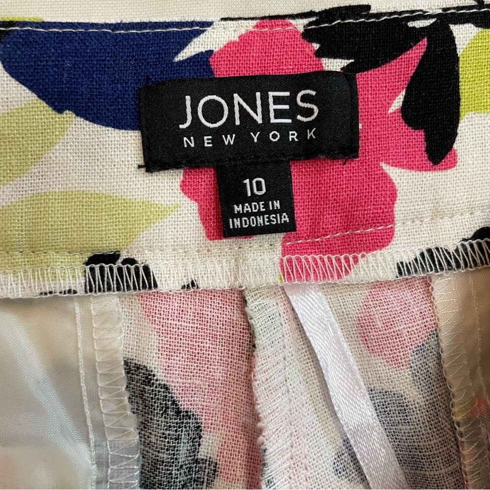 Jones New York NWT New $90 Jones New York Floral Linen-blend Pant Size 10 Size 32" / US 10 / IT 46 - 5 Thumbnail