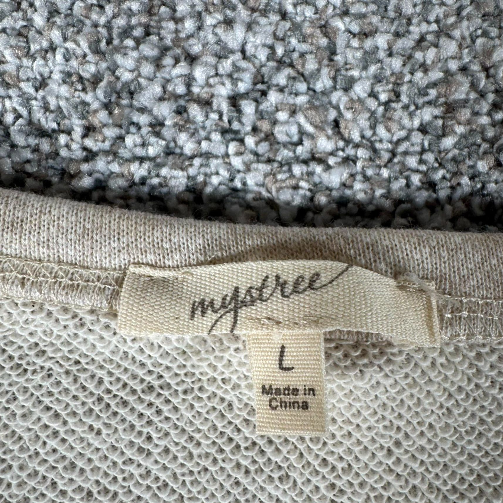 Vintage Mystree Blouse Large Beige Round Neck Long Sleeve Lace Cottagecore Bohemian Hippie Casual Womens L Size L / US 10 / IT 46 - 4 Thumbnail