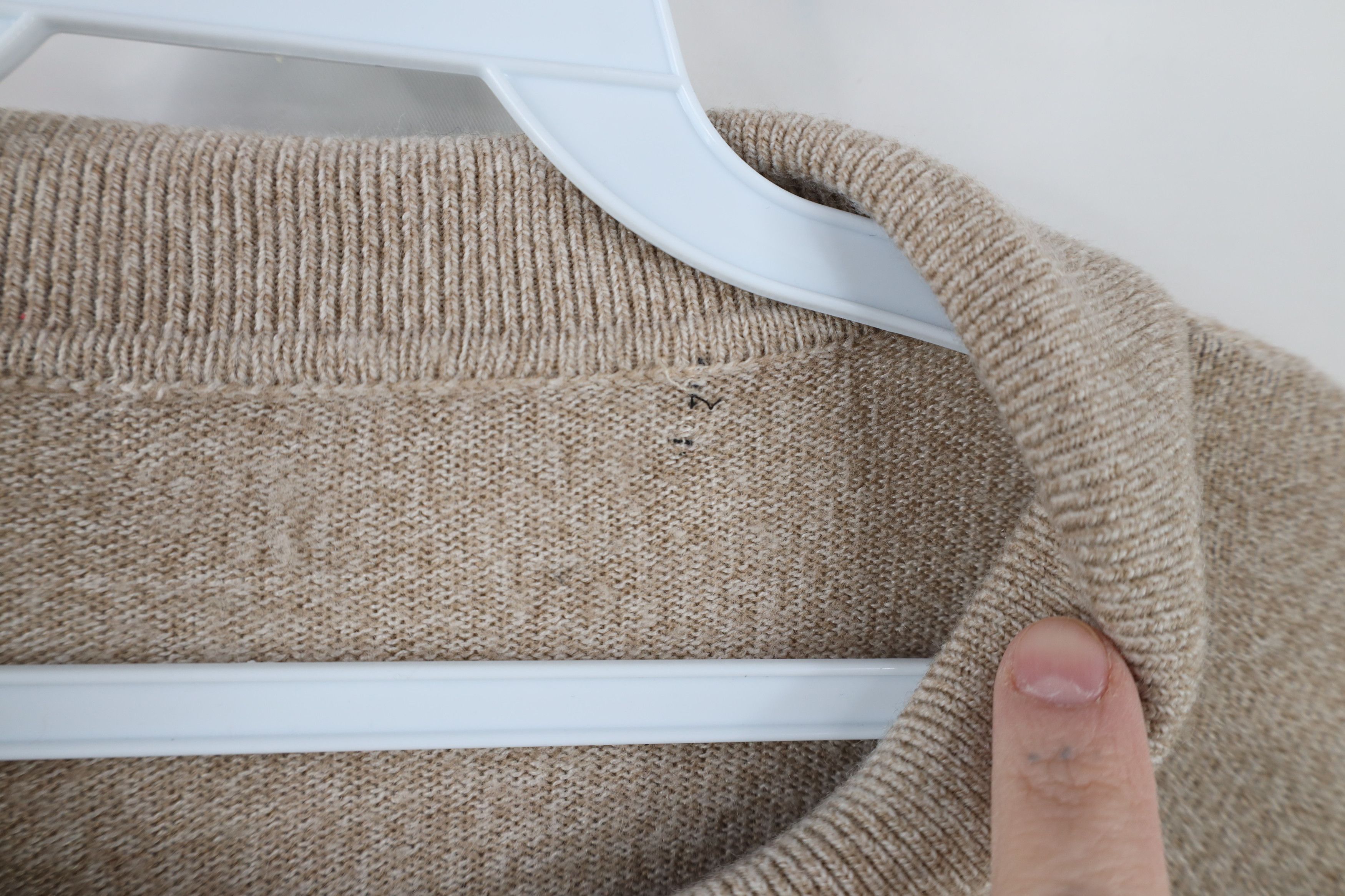 Vintage Vintage 90s Streetwear Knit Collared Sweater Oatmeal Brown Size US L / EU 52-54 / 3 - 5 Thumbnail