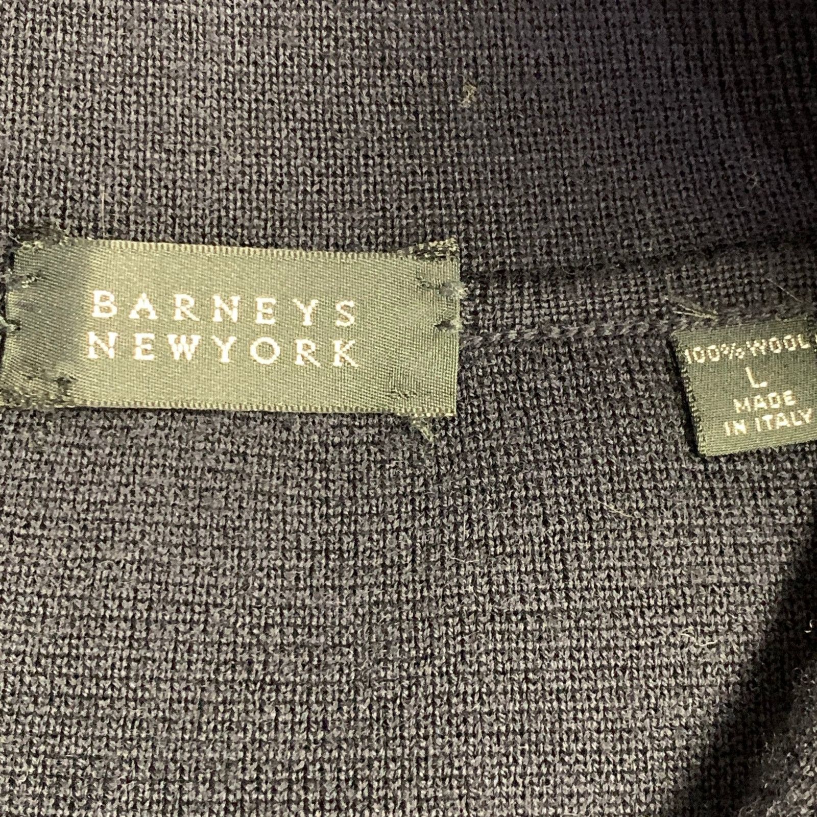 Barneys New York BARNEY'S NEW YORK Size L Navy Wool Button Up Cardigan Size US L / EU 52-54 / 3 - 8 Thumbnail