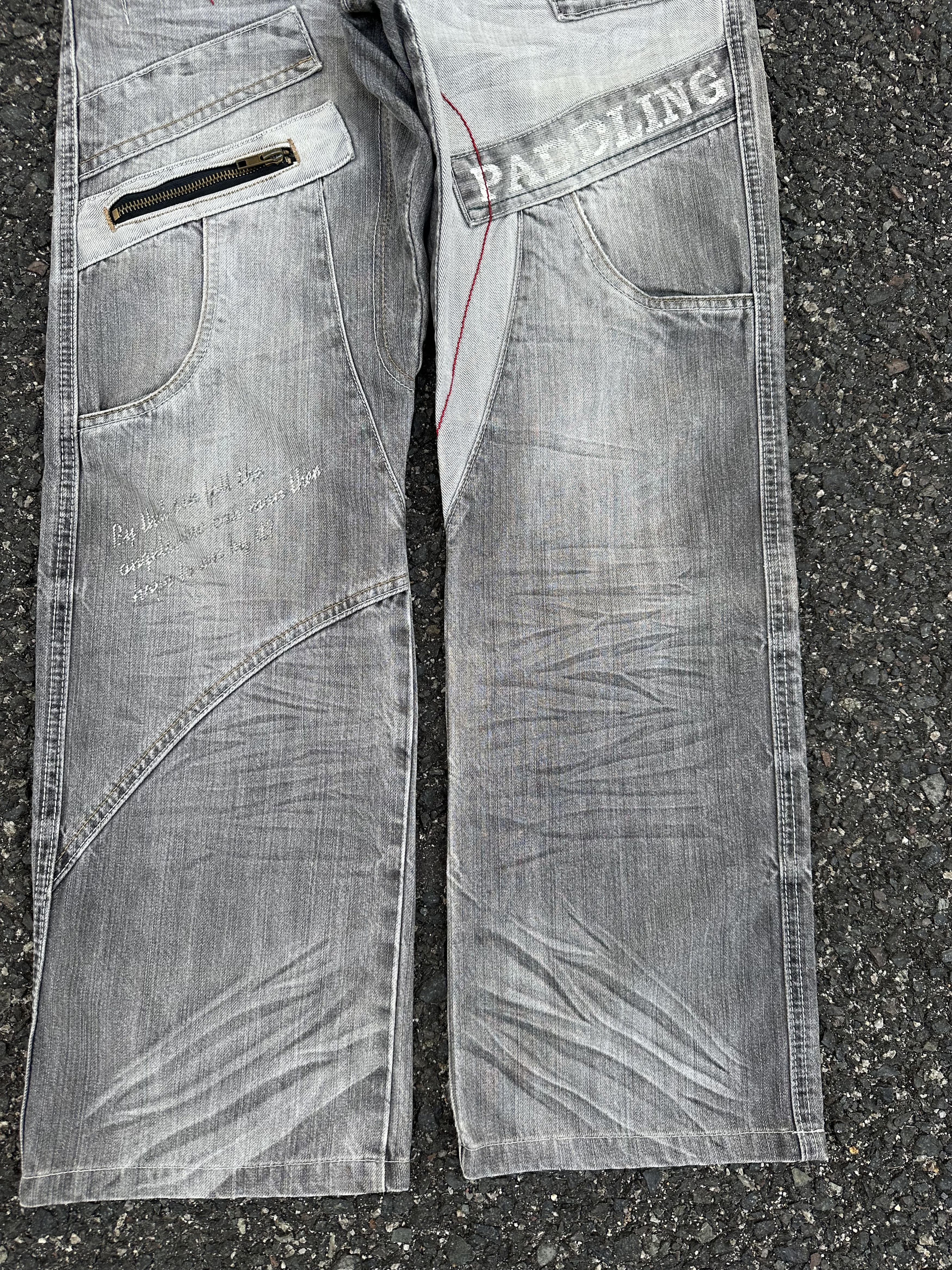If Six Was Nine DENIM PANTS VINTAGE DOUBLE WAIST PUNK STYLE Size US 30 / EU 46 - 4 Thumbnail
