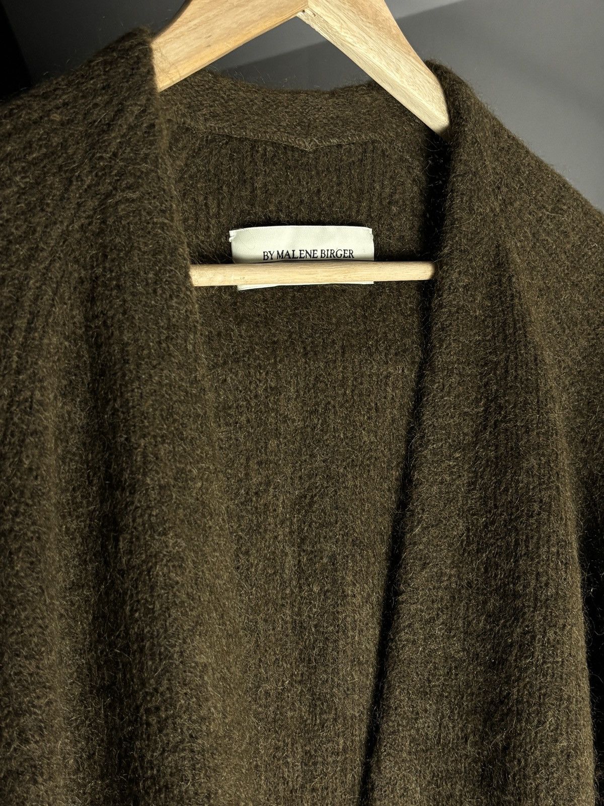 By Malene Birger By Malene Birger Wool Mohair Olive Oversize Cardigan Sweater Size S / US 4 / IT 40 - 3 Thumbnail