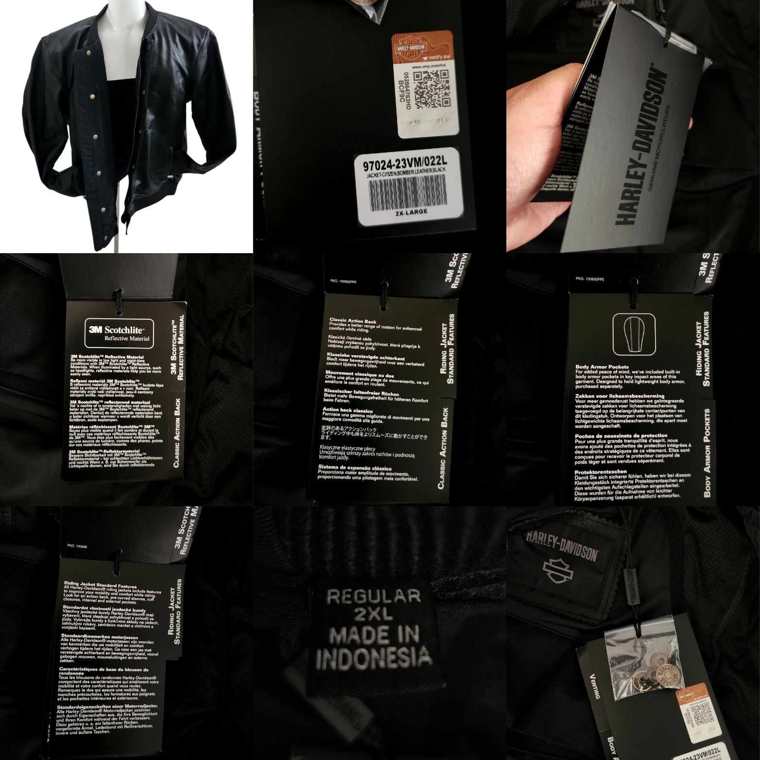Harley Davidson Harley Davidson The Citizen Bomber Leather Motorcycle Jacket Size US XXL / EU 58 / 5 - 10 Thumbnail