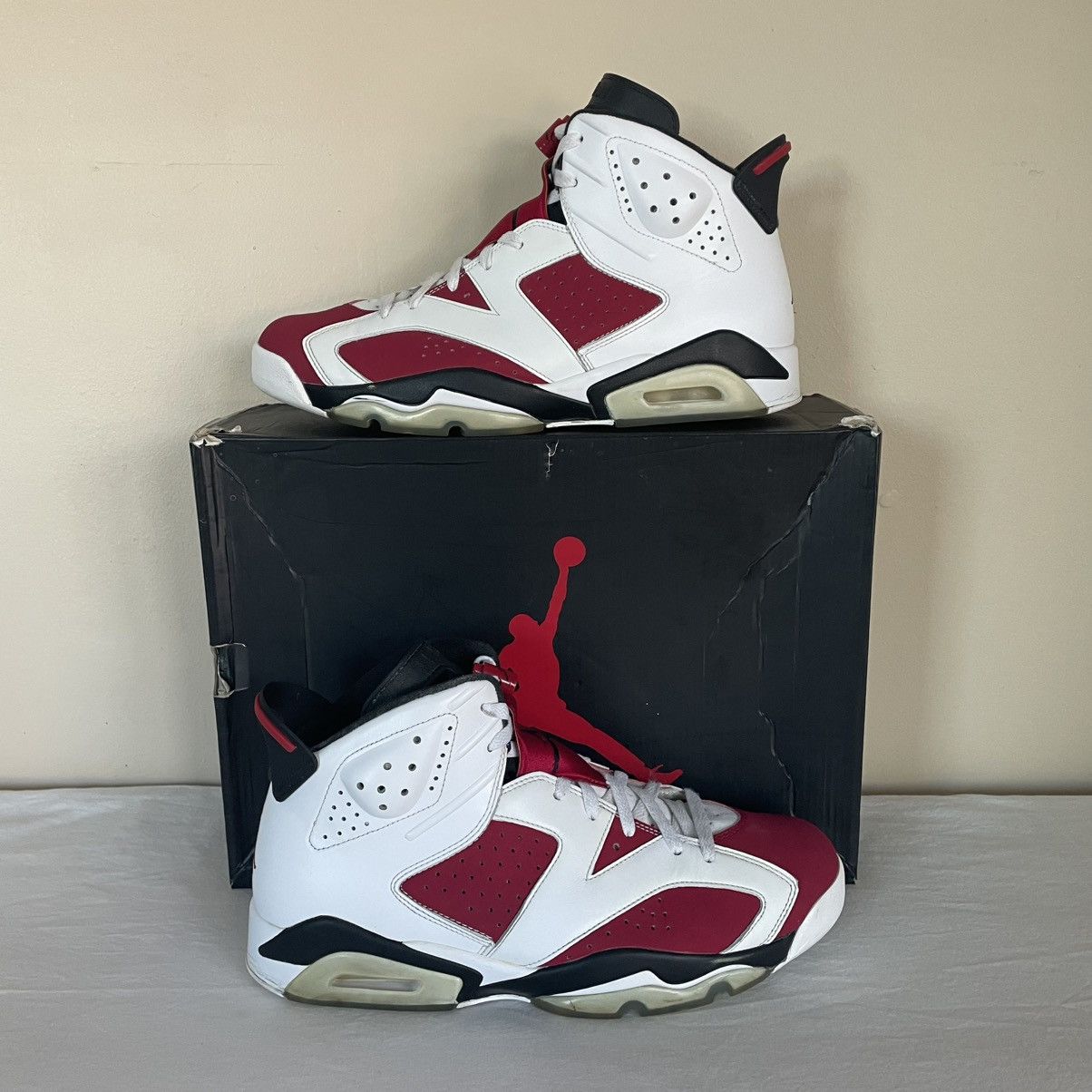 Jordan Brand × Nike Nike Air Jordan 6 Retro Carmine 2014 Mens US Size 12 Size US 12 / EU 45 - 1 Thumbnail