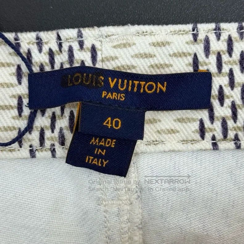 Louis Vuitton Louis Vuitton Beige Checkerboard Leather Label Pants Size US 40 / EU 56 - 5 Thumbnail