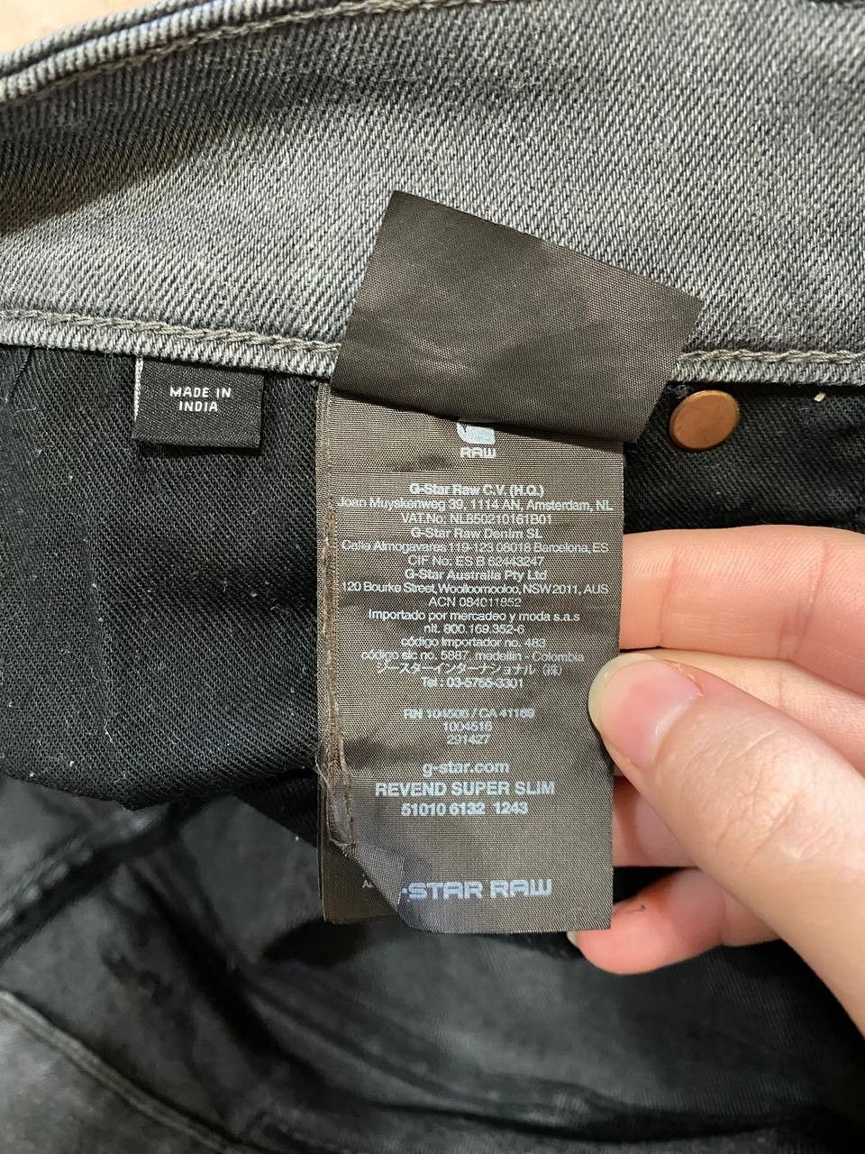 G-Star New G-Star Faded Grey Neblina Revend Skinny Jeans Size US 32 / EU 48 - 4 Thumbnail