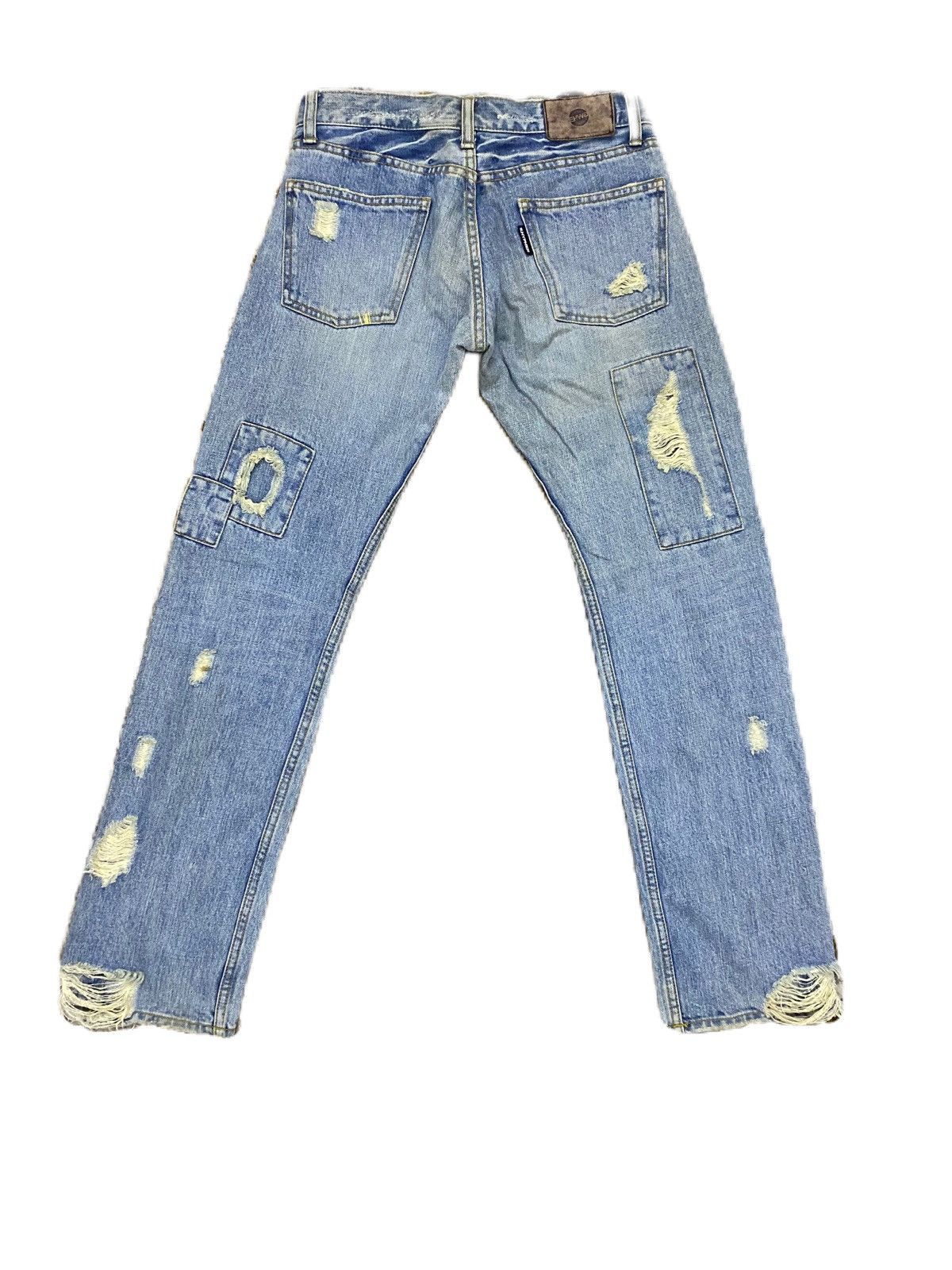 Junya Watanabe Japan Brand Patchwork E Hyphen World Gallery Ripped Design Size US 29 - 4 Thumbnail