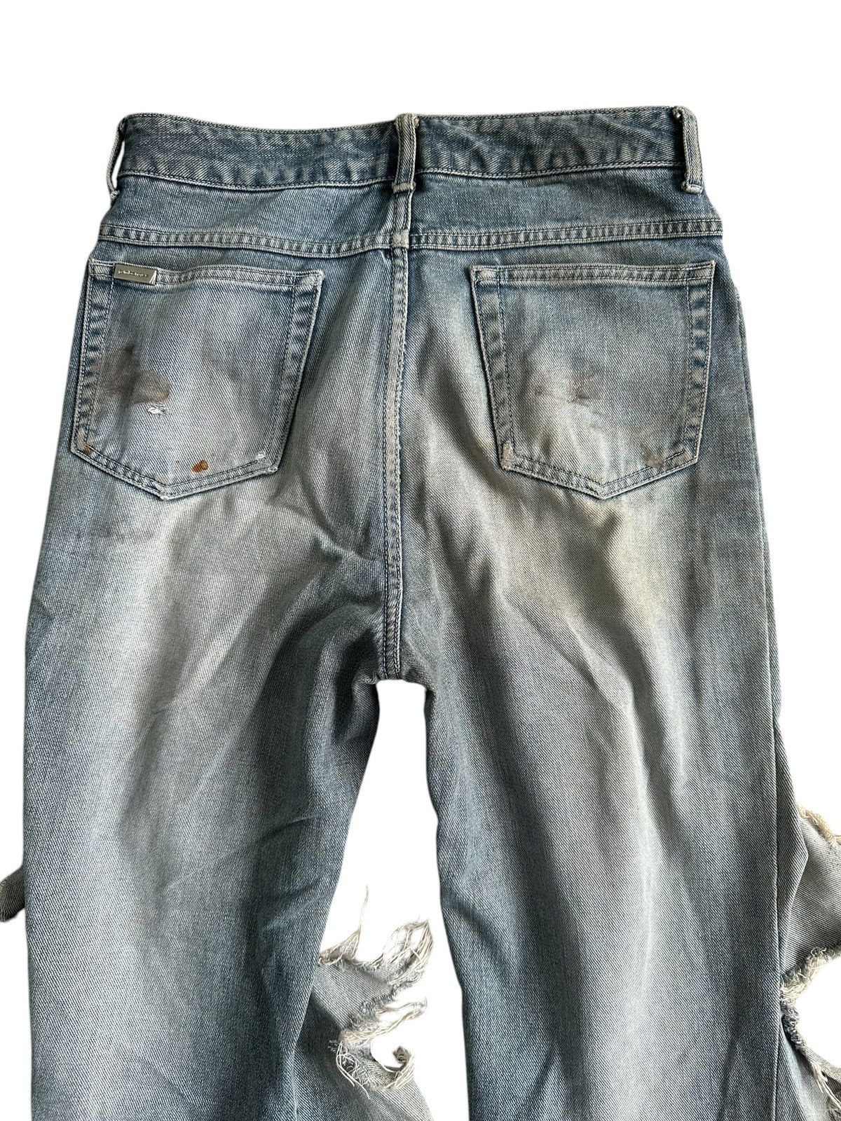 Drain Gang SICK DISTRESSED JEANS CRAZY WASHED HOMELESS PUNK STYLE Size US 30 / EU 46 - 8 Thumbnail