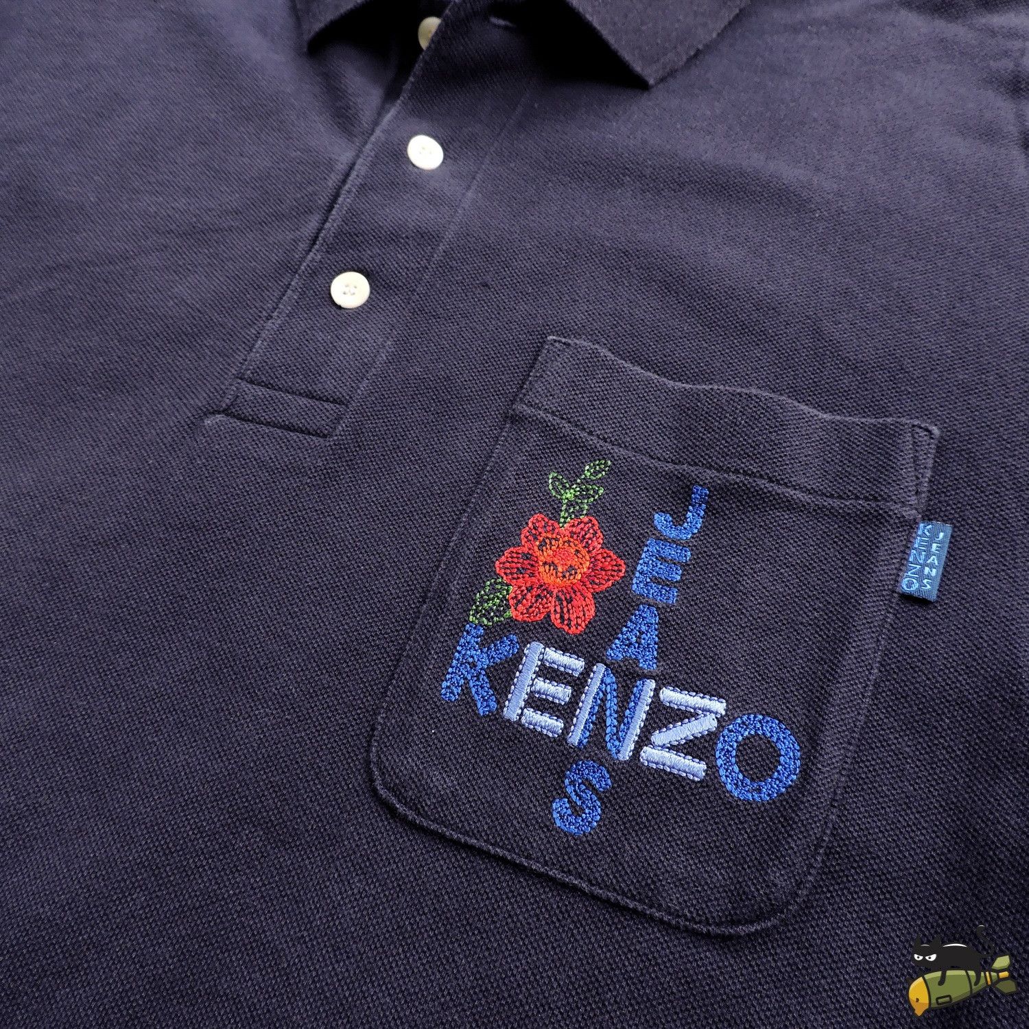 Kenzo KENZO JEANS POCKET FLOWER POLO SHIRT Size US M / EU 48-50 / 2 - 5 Thumbnail