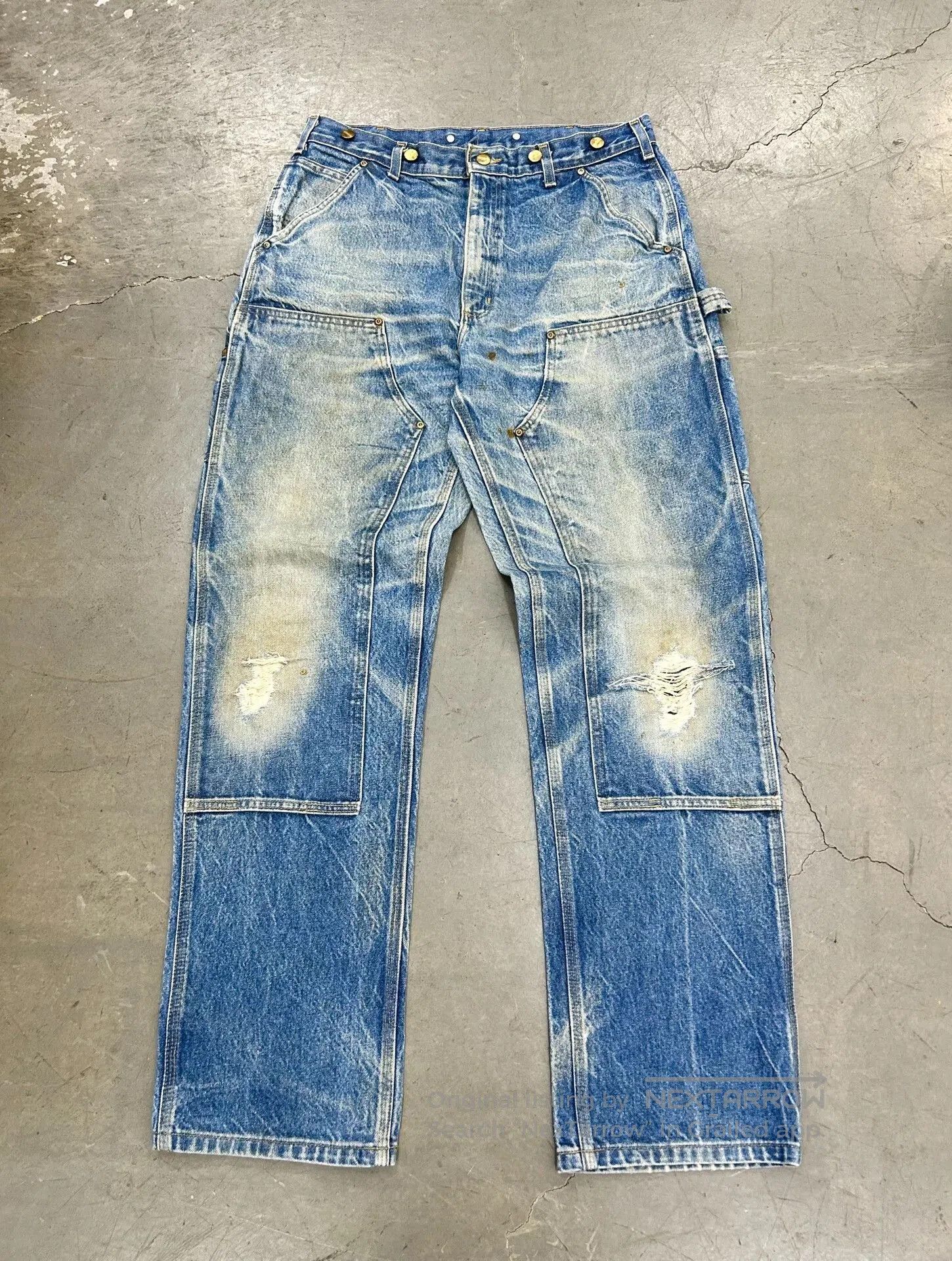 Vintage Vintage Carhartt B07 Denim Double Knee Pants. Size US 34 / EU 50 - 1 Thumbnail