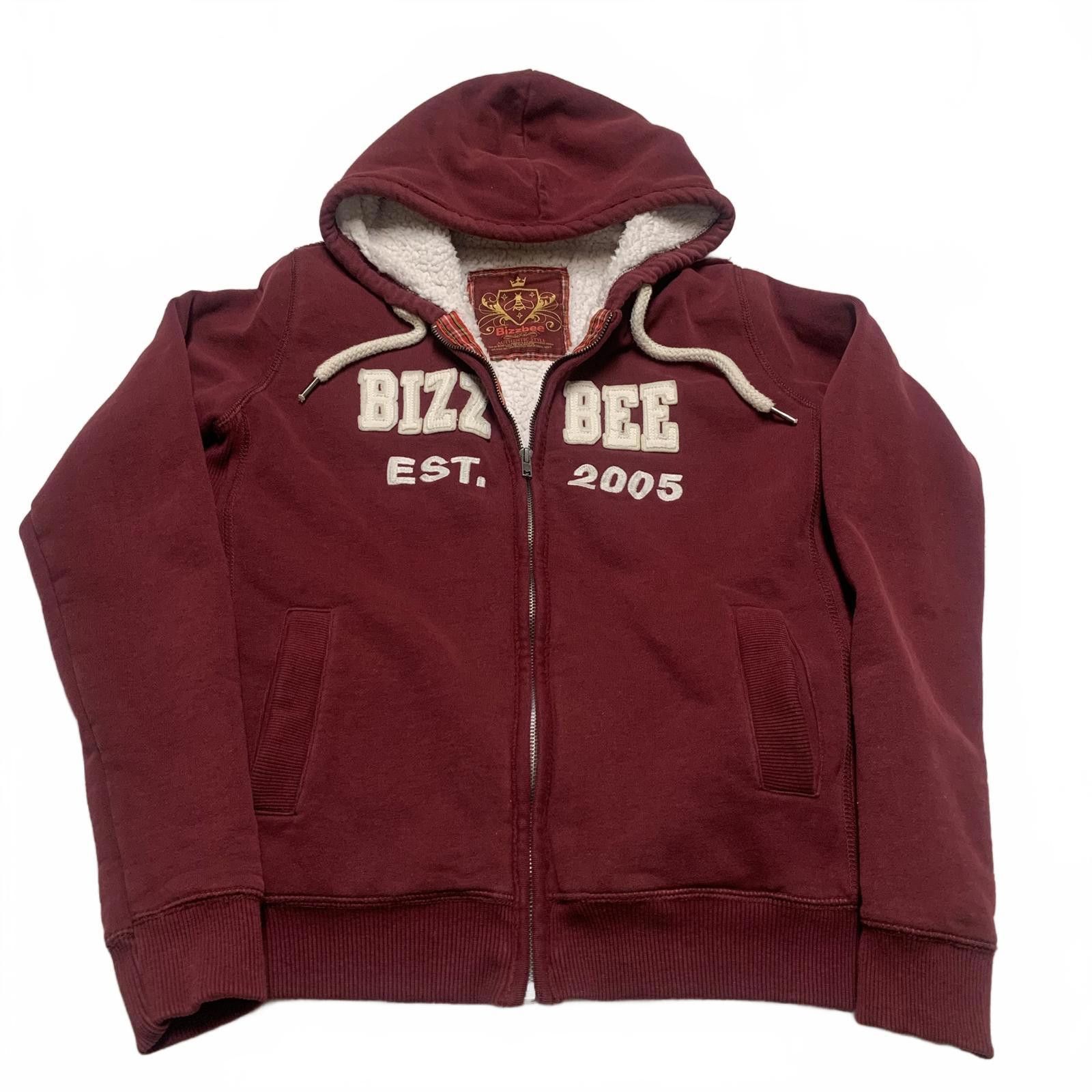 Other Bizzbee Women's Burgundy L Sherpa Lined Zip Up Hoodie Size L / US 10 / IT 46 - 12 Thumbnail