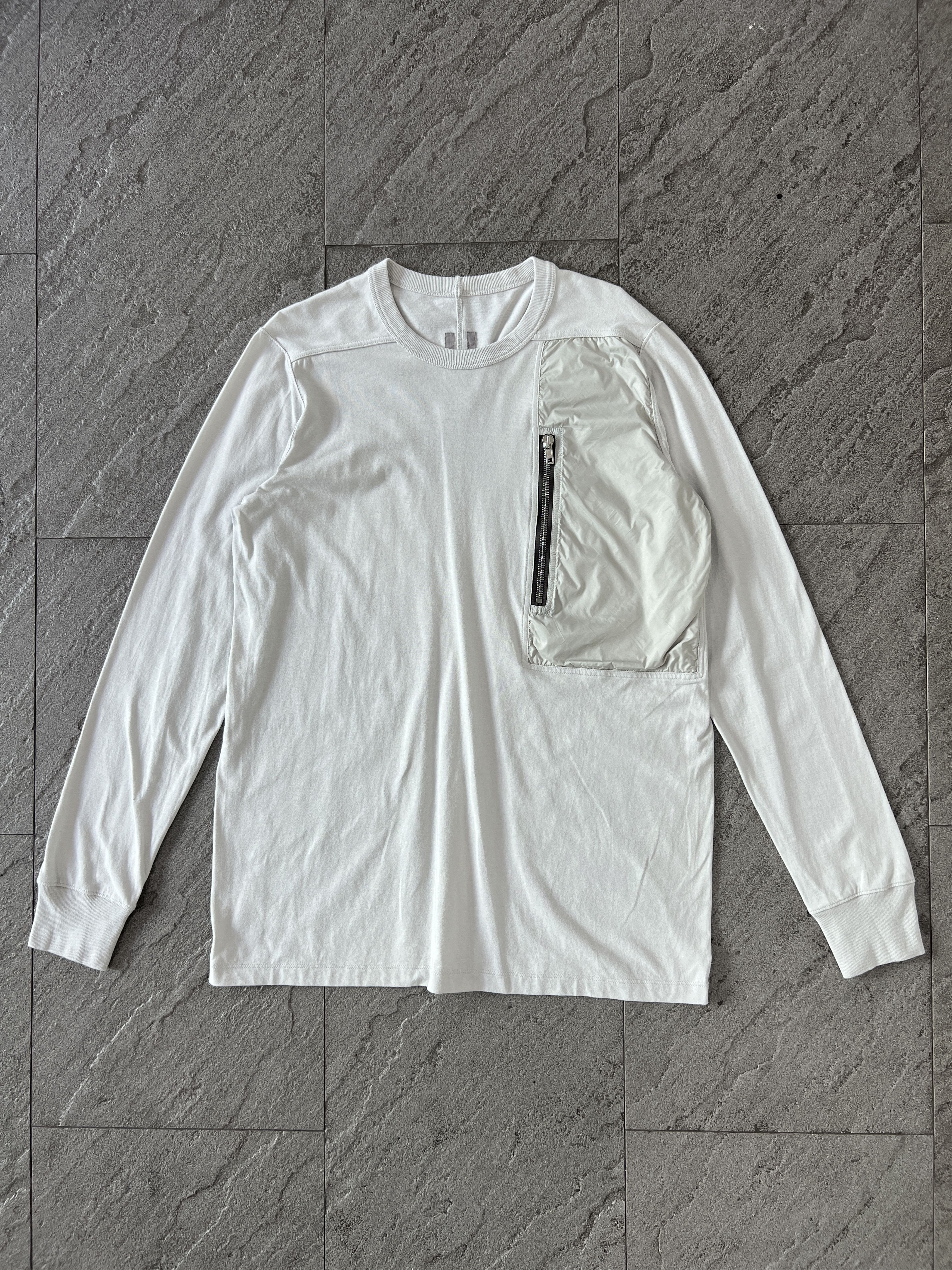 Rick Owens Rick Owens Zip Pocket LS Tee Milk White Medium Size US M / EU 48-50 / 2 - 1 Thumbnail