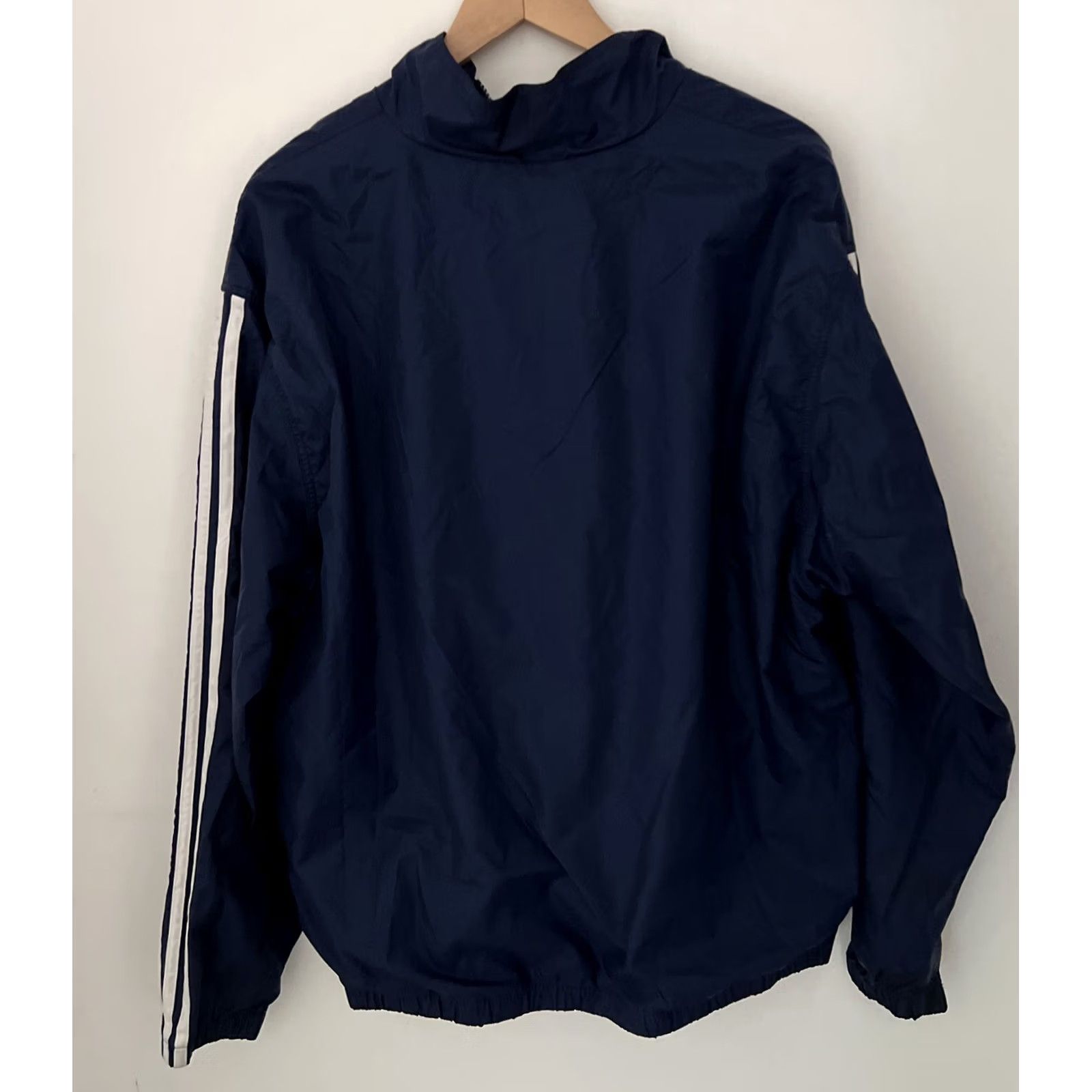 Adidas VINTAGE Adidas 3 Stripes Windbreaker Jacket Men XL Navy Blue Full Zip Lined 90s Size US XL / EU 56 / 4 - 4 Thumbnail
