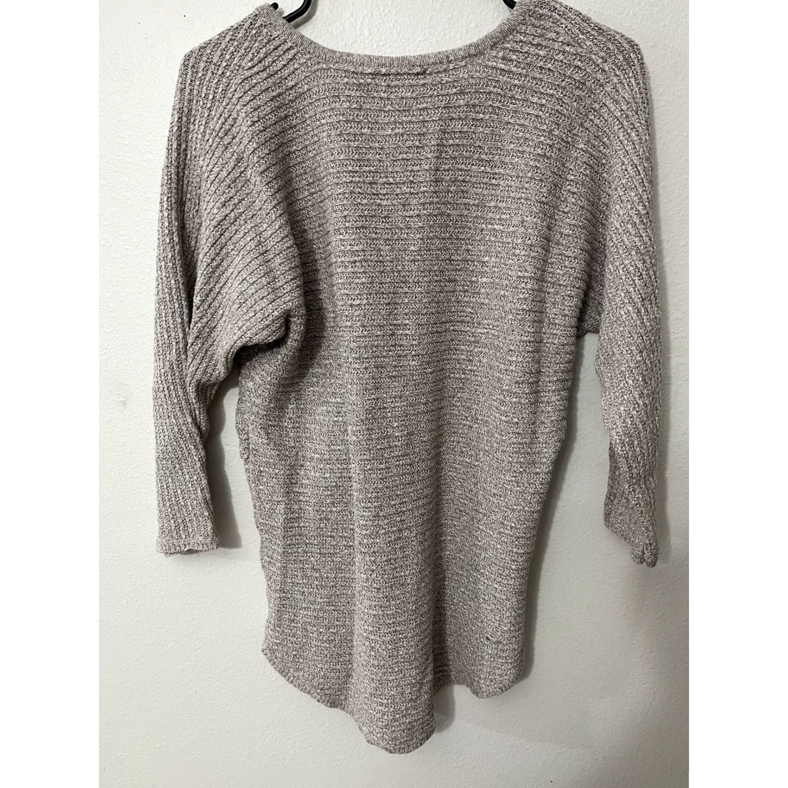 Vintage VINTAGE NYC New York & Company V-Neck Sweater / Pullover / Women / M / Gray / 3/4 Sleeve / Open-Knit / Acrylic Mohair Nylon / Casual Classic Modern Size M / US 6-8 / IT 42-44 - 2 Thumbnail