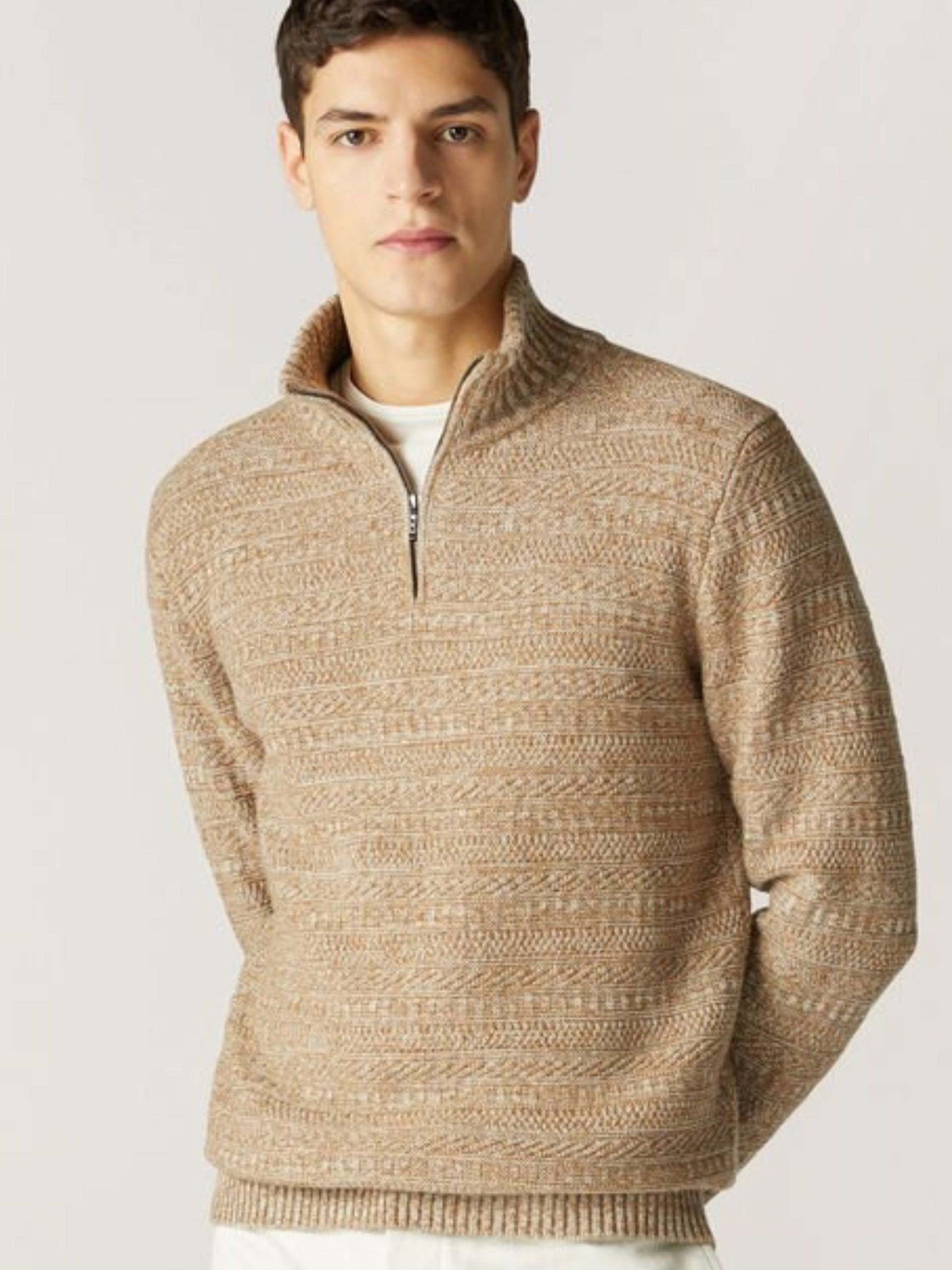 Loro Piana o1w1db10724 Lima Pullover Cashmere Sweater in Light Brown Size US S / EU 44-46 / 1 - 4 Thumbnail