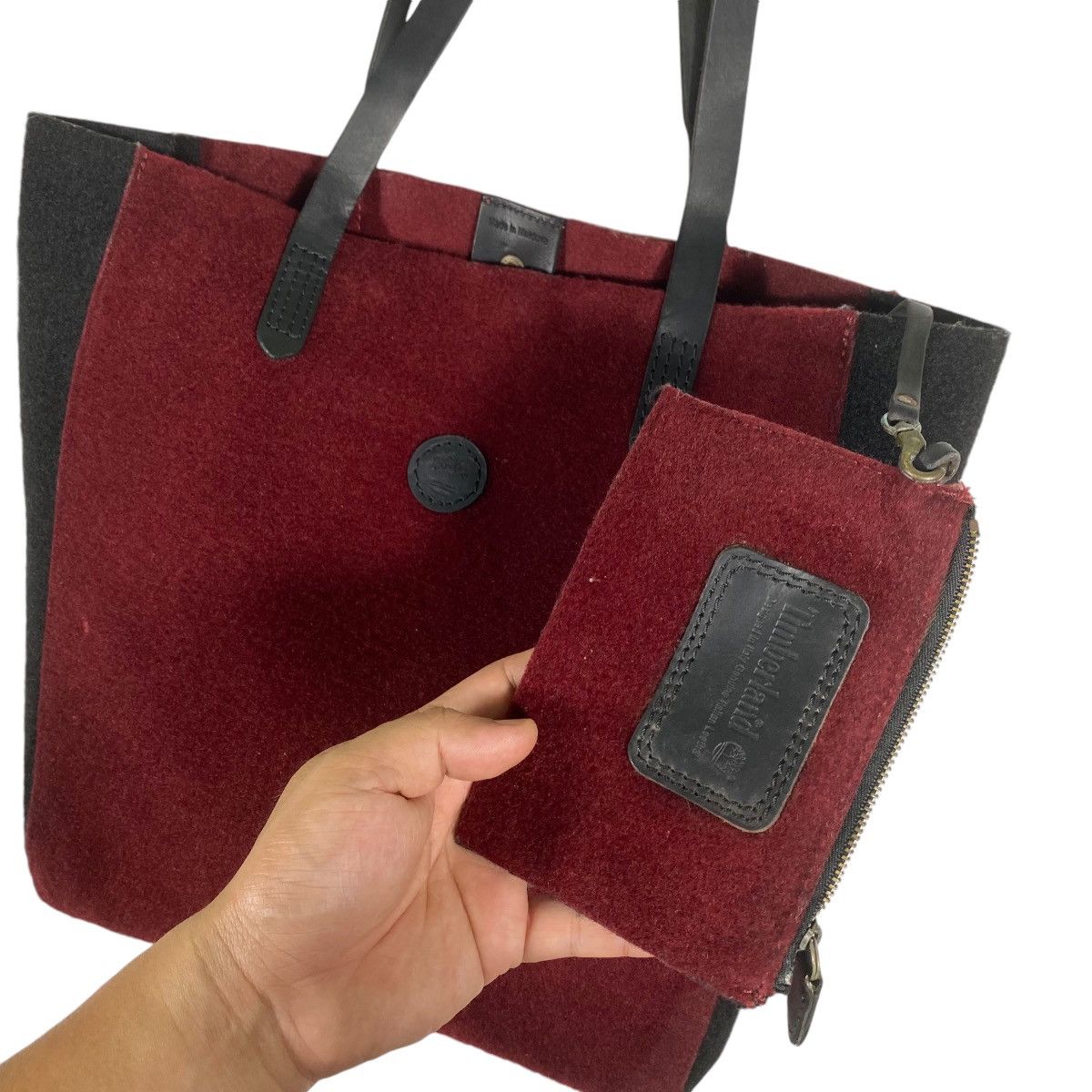 Timberland × Vintage Vintage Timberland Wool Rope Laether Tote Bag Size ONE SIZE - 9 Thumbnail