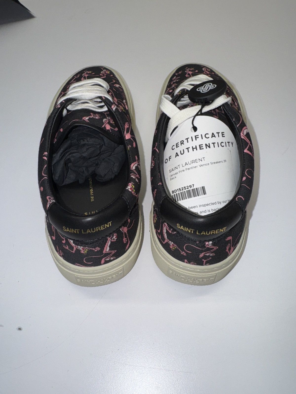Hedi Slimane × Saint Laurent Paris RARE! Saint Laurent Canvas Pink Panther Venice Sneakers - 39 Size US 6 / EU 39 - 4 Thumbnail