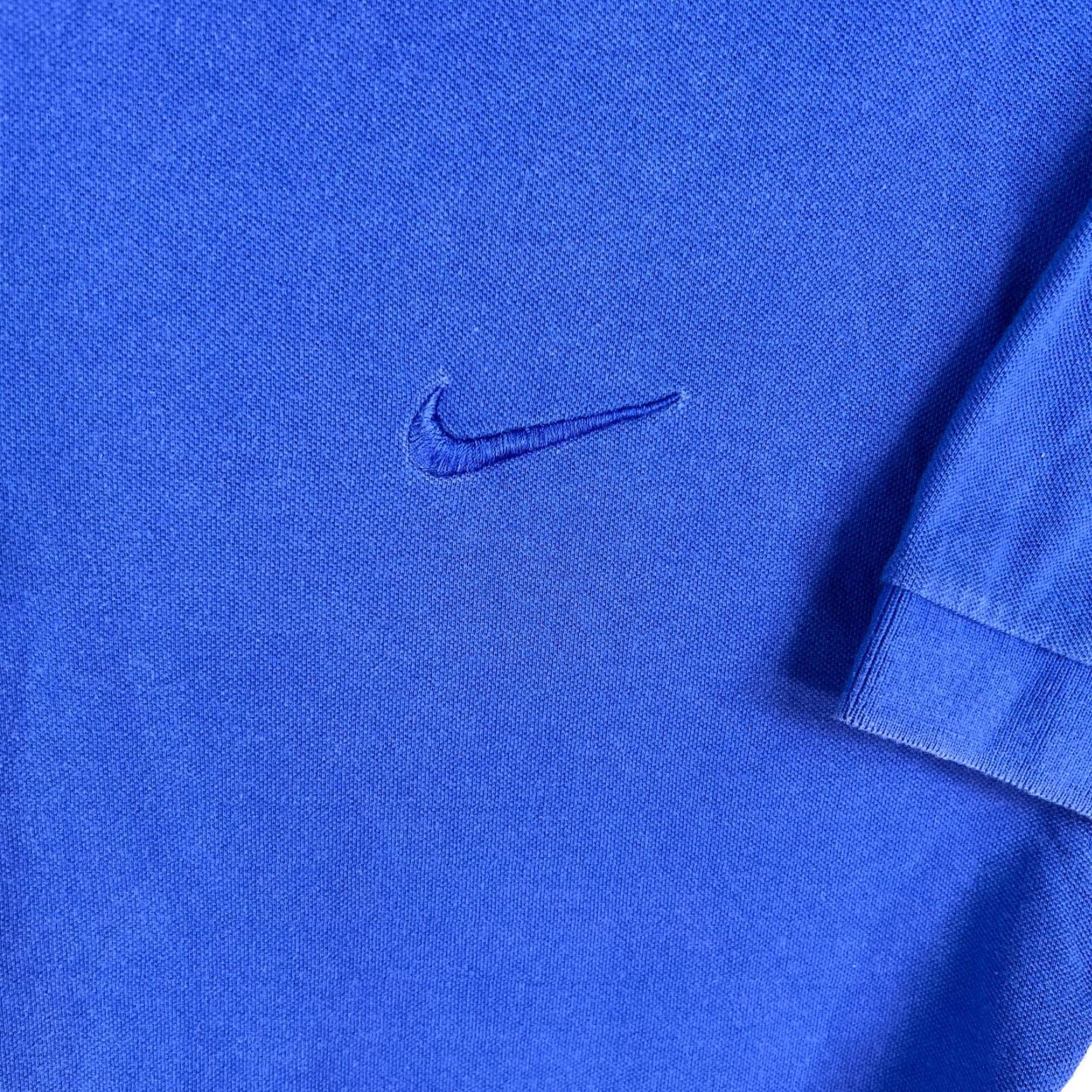 Nike Nike Blue Polo Shirt Mens Large Collared Short Sleeve Polo Shirt Casual Cotton Blend Logo Accent Size US L / EU 52-54 / 3 - 4 Thumbnail