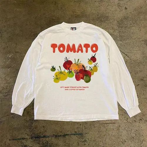 Other Tomato family print casual retro cotton long sleeve t-shirt Size US M / EU 48-50 / 2 - 7 Thumbnail