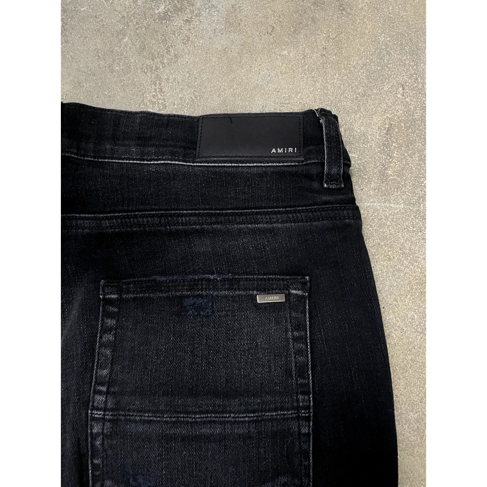 Amiri Amiri Jean Leopard Thrasher Aged Black 33 Size US 33 - 4 Thumbnail
