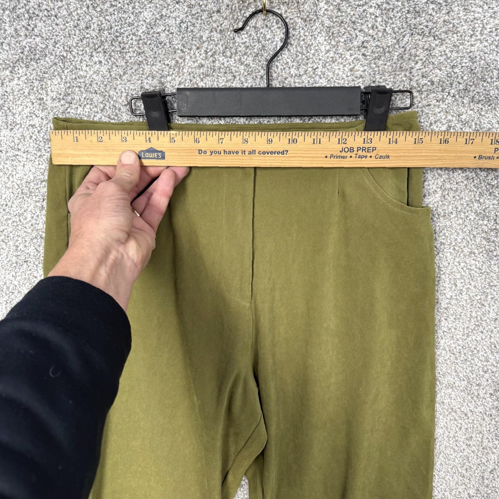 Vintage VINTAGE Suzanne Somers Collection Pants Women 10 Moss Green 90s Dress Pants Straight Leg Pockets Office Casual Size 32" / US 10 / IT 46 - 2 Thumbnail