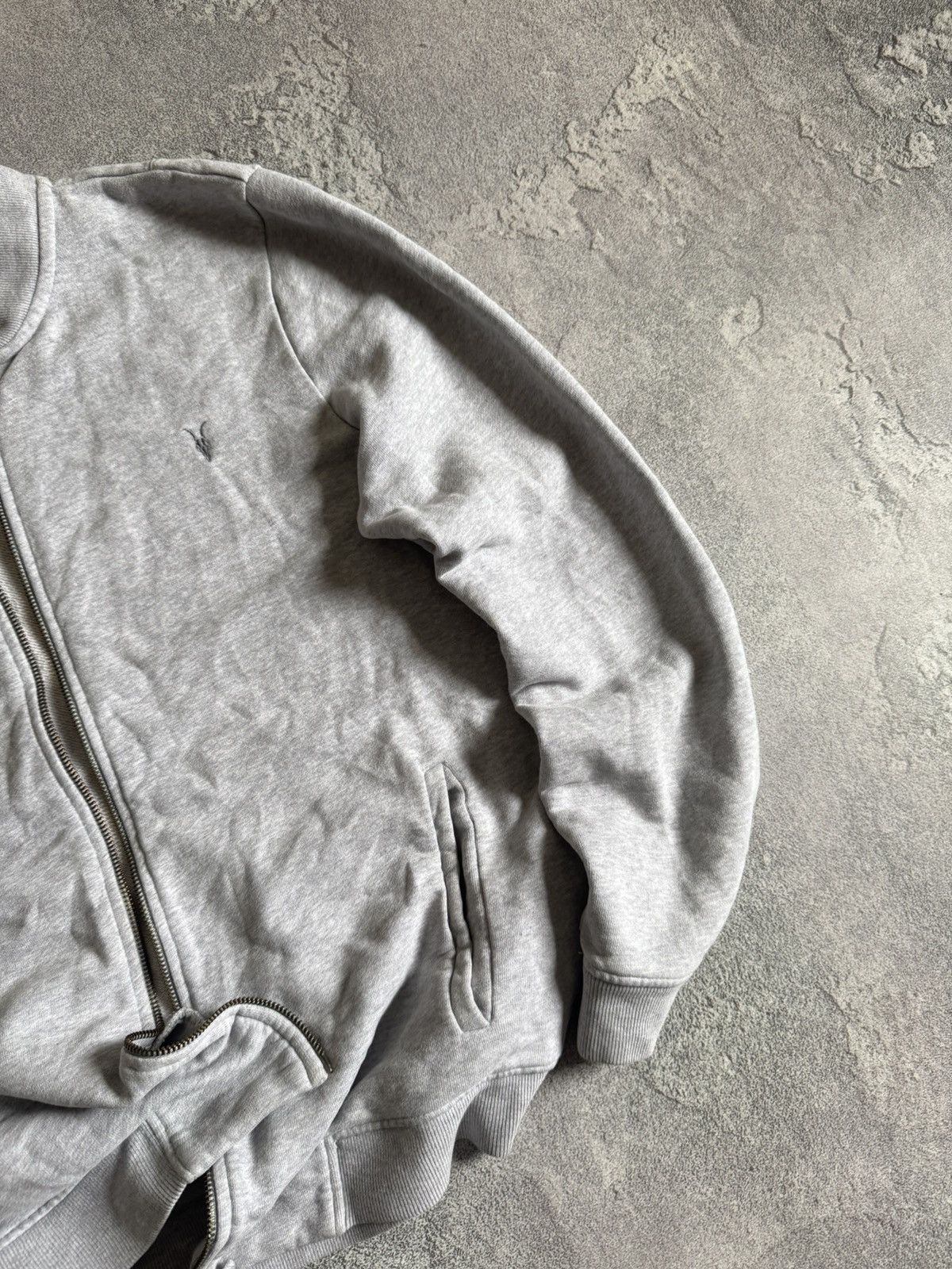 Allsaints × Designer Allsaints M raven bomber MD147K zip knitwear sweater jumper Size US M / EU 48-50 / 2 - 4 Thumbnail
