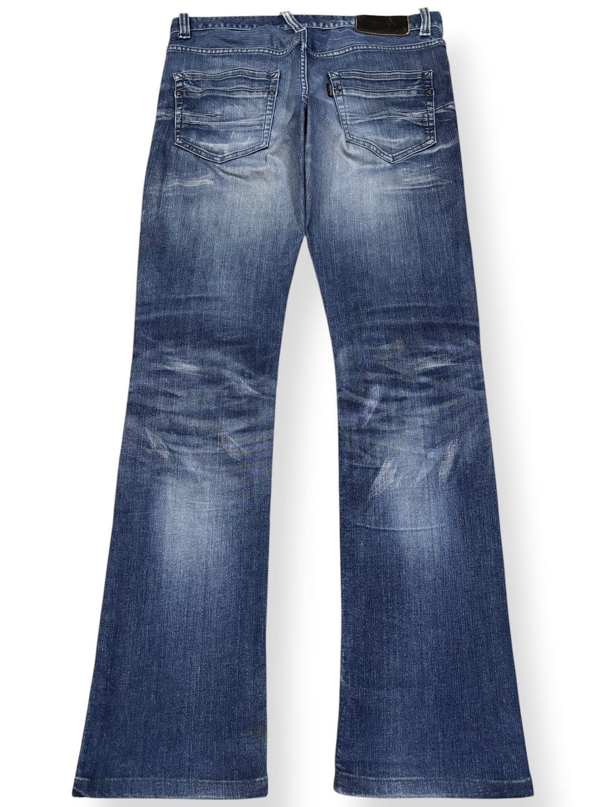 Tornado Mart Vintage Tornado Mart Whiskers Faded Wash Distressed Jeans Size US 33 - 2 Thumbnail