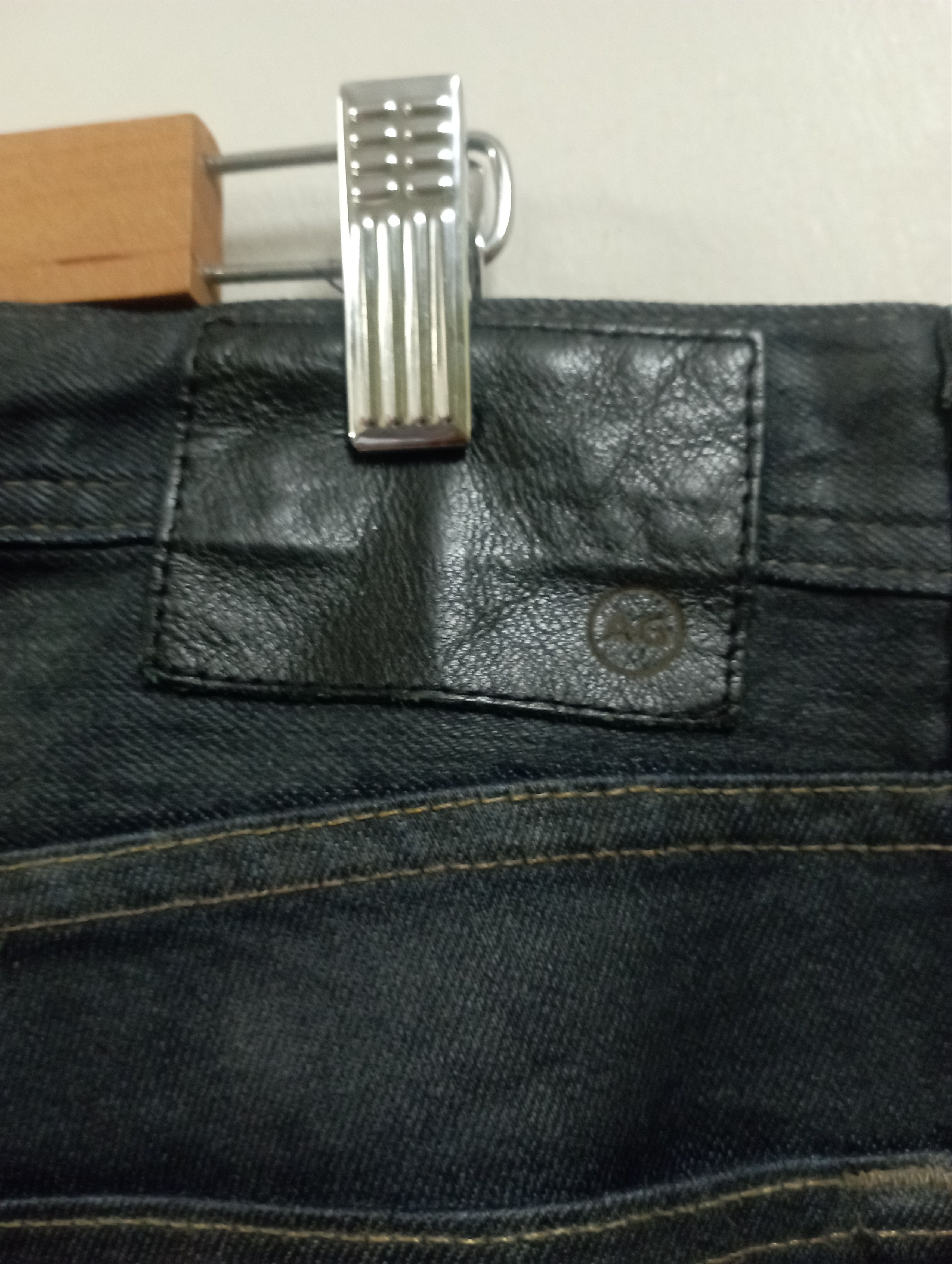 AG Adriano Goldschmied Black Wax Jeans Made In USA Wax Jeans Adriano Goldschmied Size US 34 / EU 50 - 9 Thumbnail