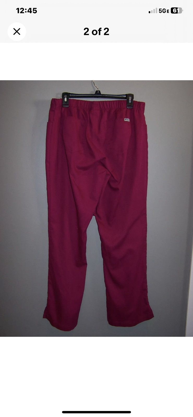 Other Super Comfortable Maroon Scrub Bottoms Size 30" / US 8 / IT 44 - 2 Thumbnail