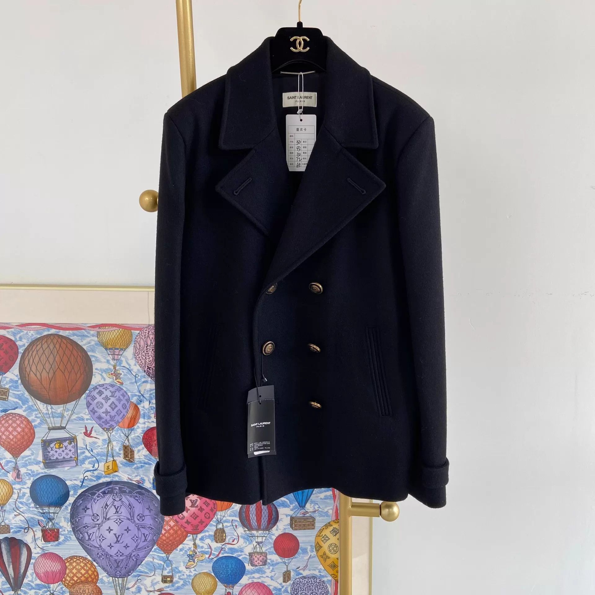 Saint Laurent Paris Saint Laurent Black Wool Jacket 50 Size US M / EU 48-50 / 2 - 1 Thumbnail