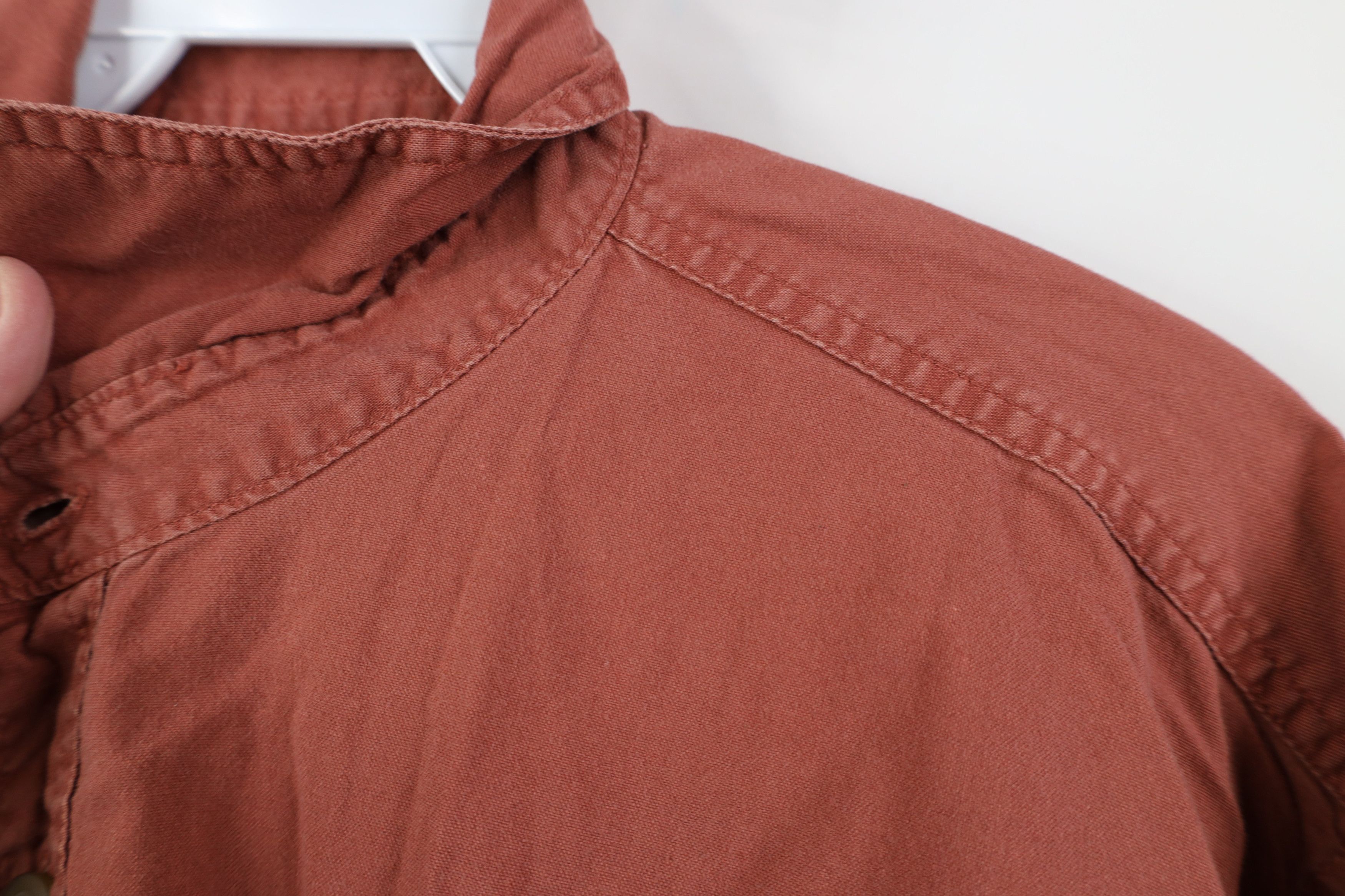 Cabelas Vintage 90s Cabelas Patch Collared Button Shirt Red Cotton Size US L / EU 52-54 / 3 - 8 Thumbnail