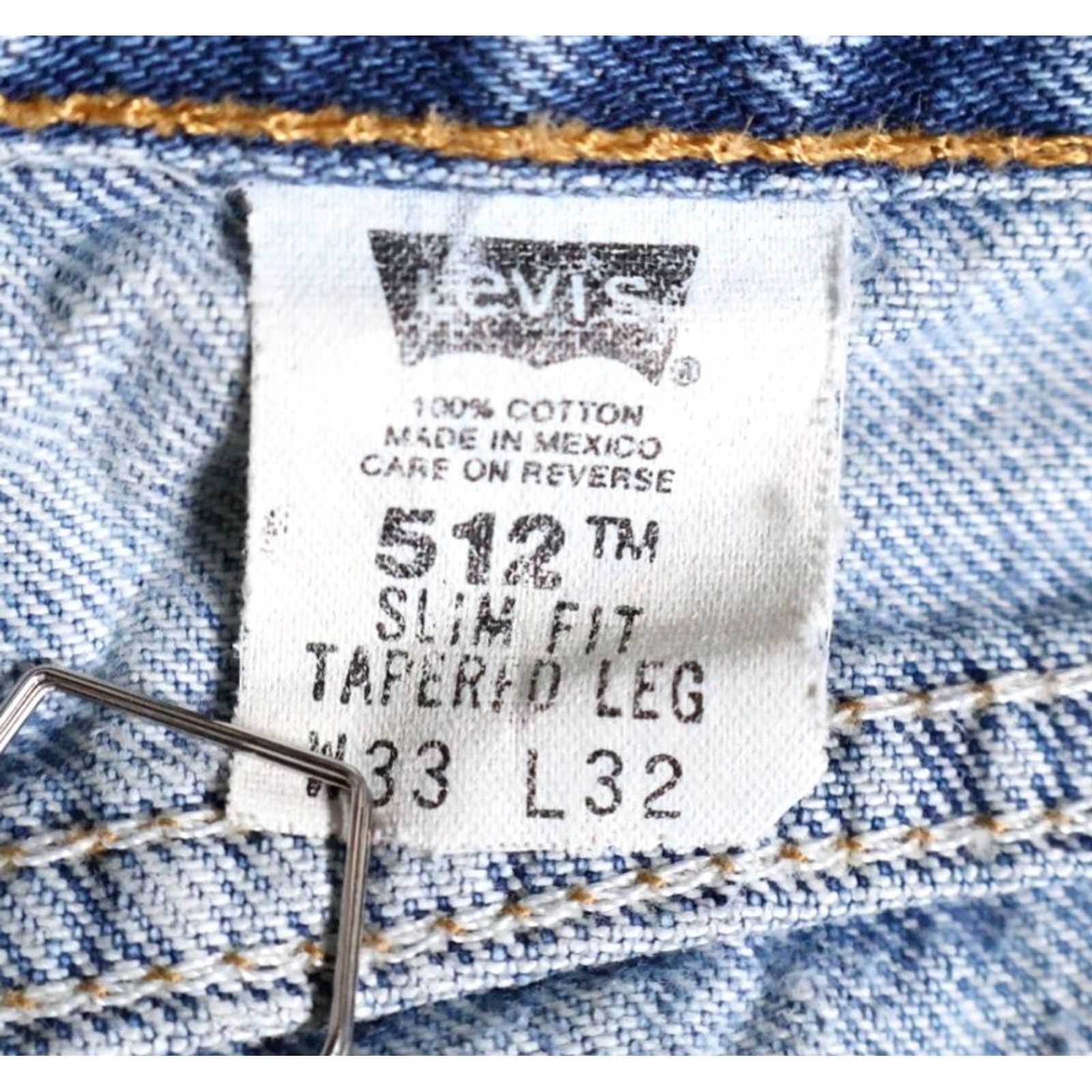 Levi's VINTAGE Levi's 512 Jeans Slim Tapered 31 x 31 Blue Denim Men 2000s 90s Grunge Retro Hipster Classic Jeans Mens Size US 31 - 3 Thumbnail