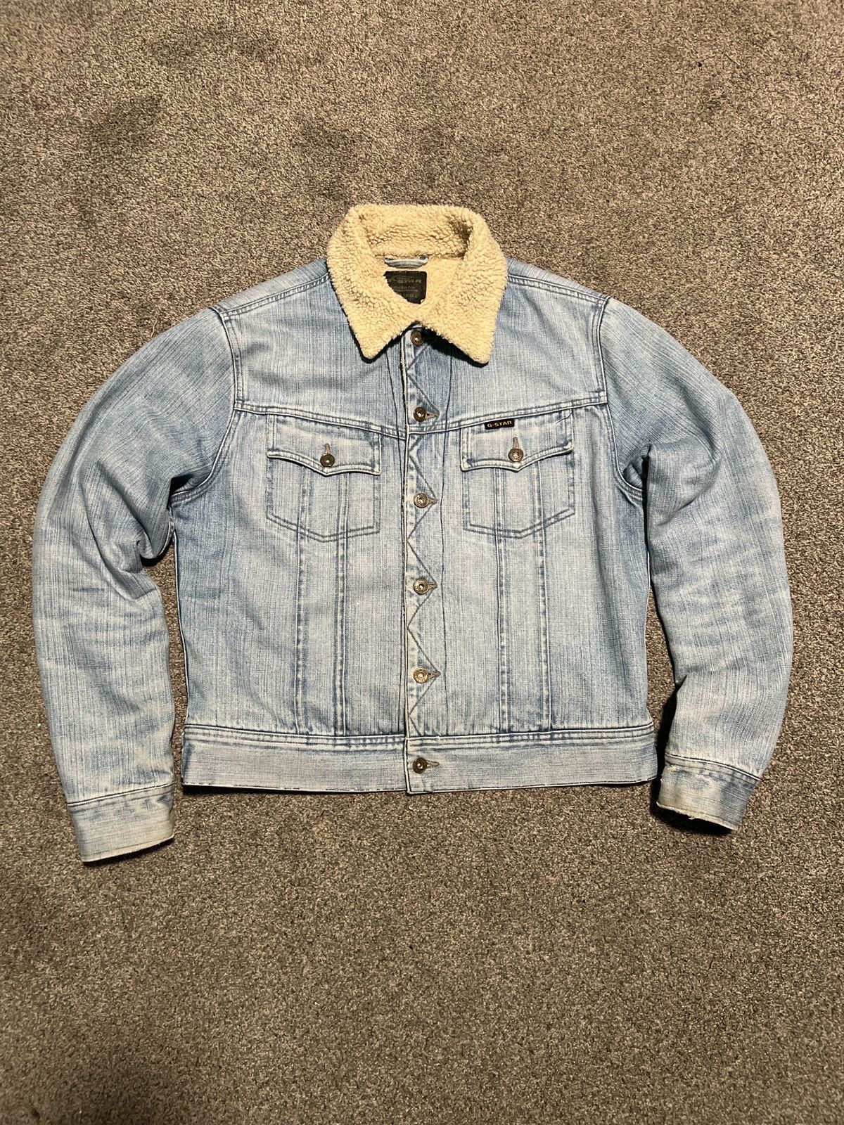 G-Star G-Star Sherpa Lined Trucker Denim Jacket Size US M / EU 48-50 / 2 - 1 Thumbnail