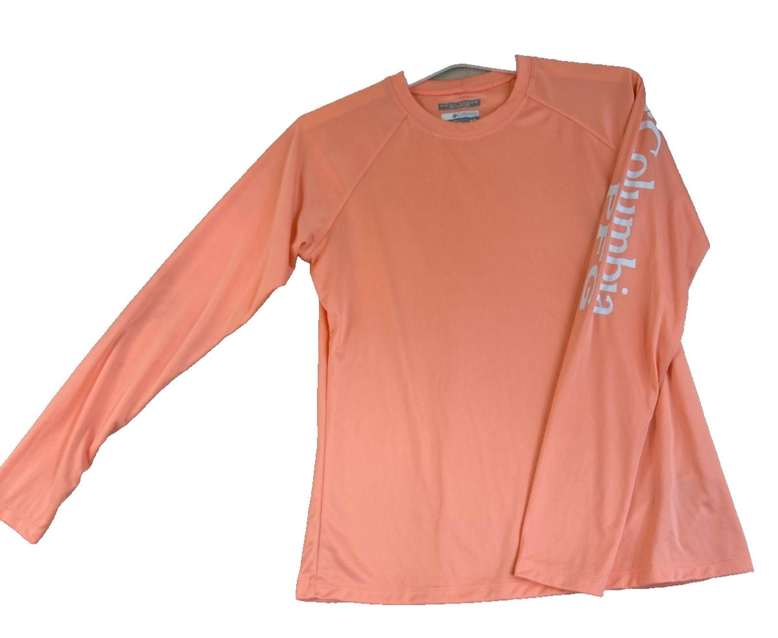 Columbia COLUMBIA PFG Omni-Shade Shirt Peach Medium UPF Sun Fish Size ONE SIZE - 2 Thumbnail