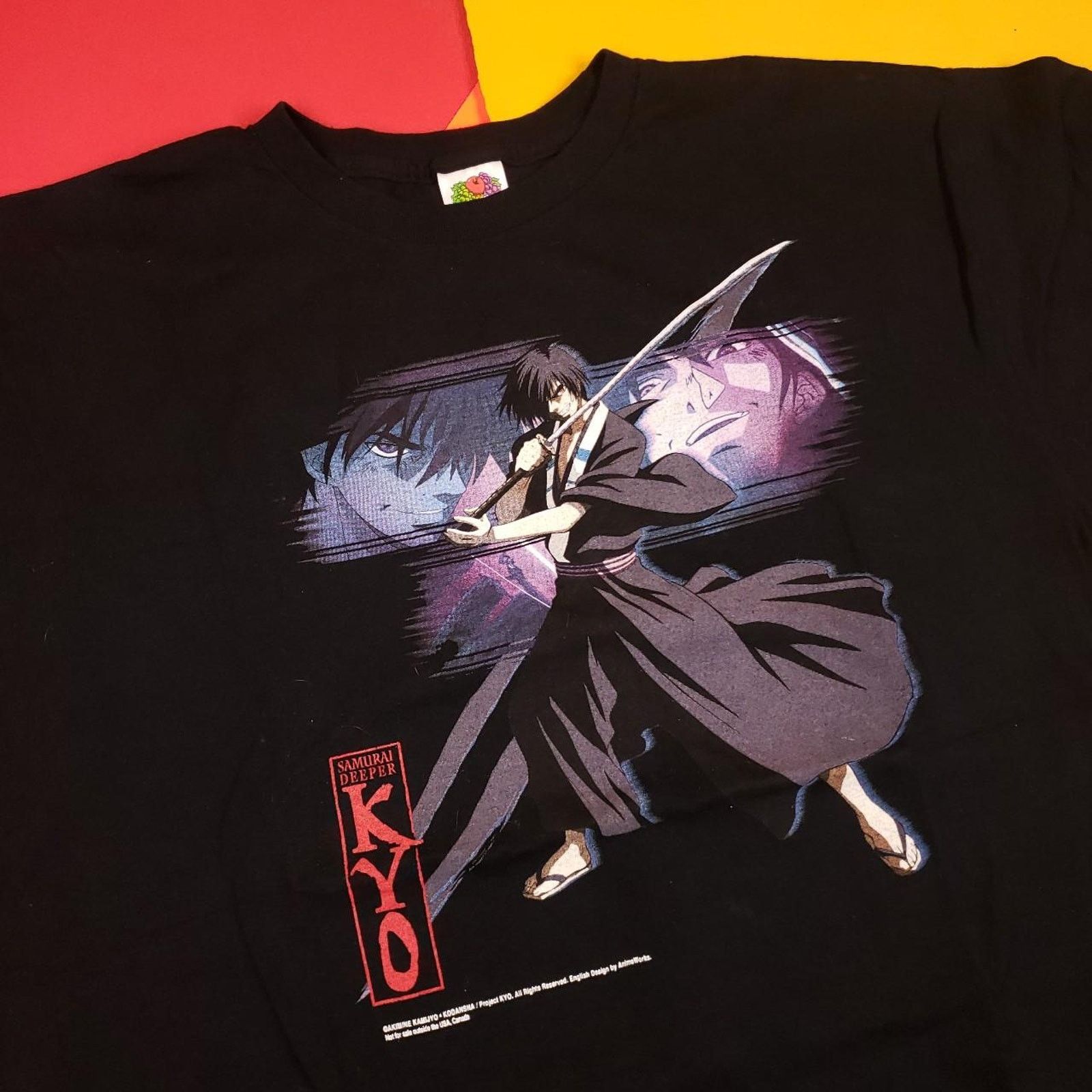 Vintage Vintage y2k Samurai Deeper Anime T Shirt Kyo Mens XL 2002 Size US XL / EU 56 / 4 - 1 Thumbnail