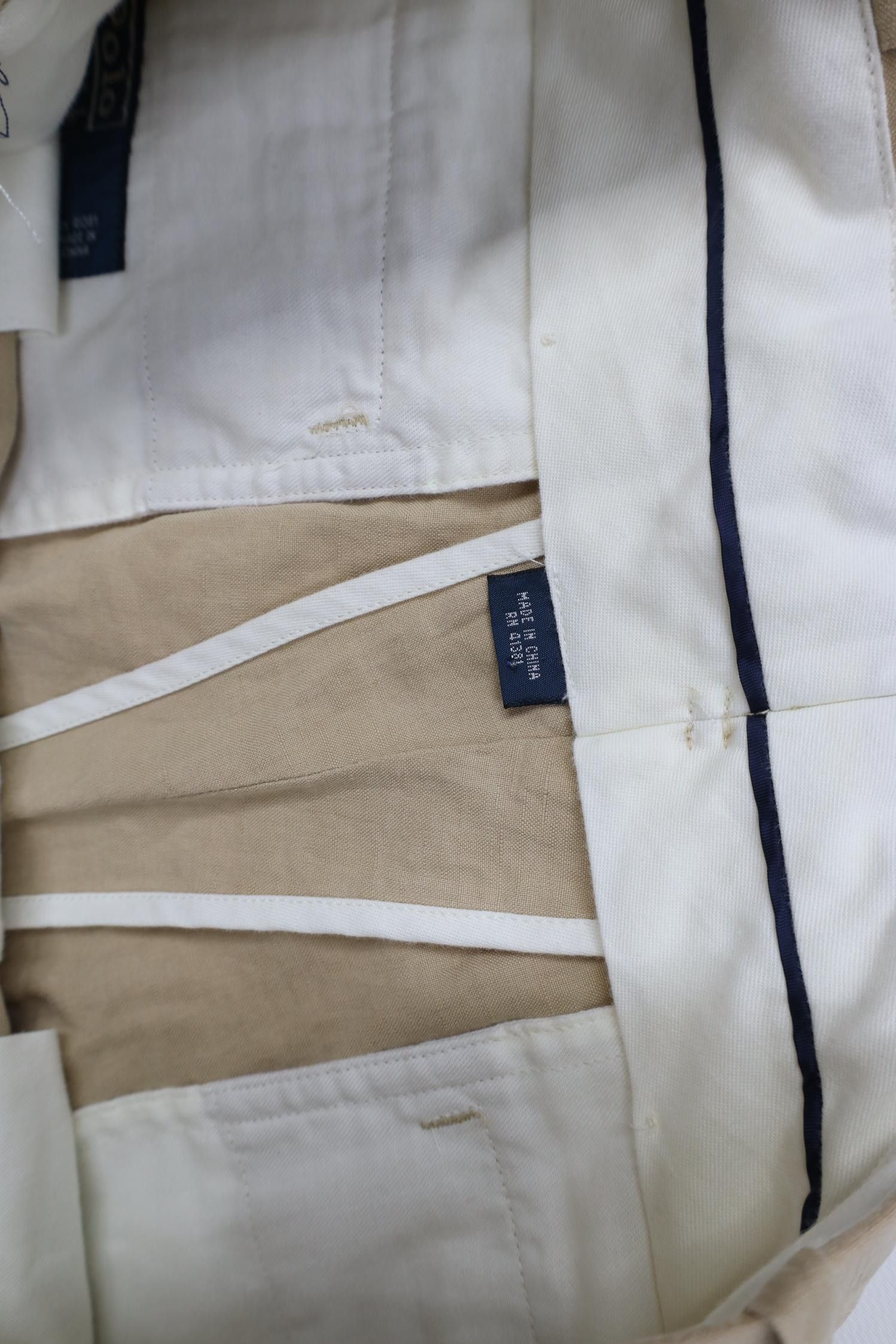 Polo Ralph Lauren Vintage 90s Ralph Lauren Linen Silk Pleated Chino Shorts Size US 34 / EU 50 - 8 Thumbnail