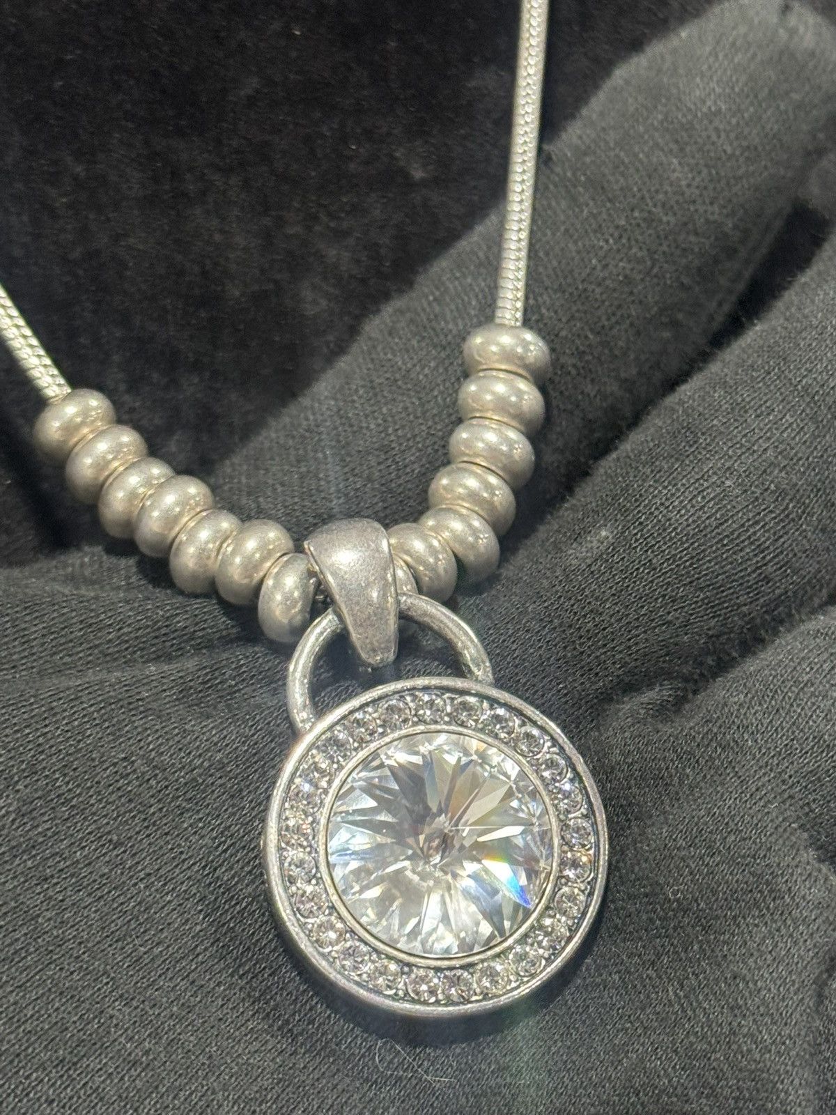 Jewelry Vintage Miglio Crystal Pendant Necklace Statement Jewelry Size ONE SIZE - 13 Thumbnail