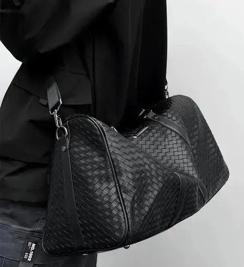 VIBE Outdoor retro woven travel duffle bag pu leather Size ONE SIZE - 3 Thumbnail