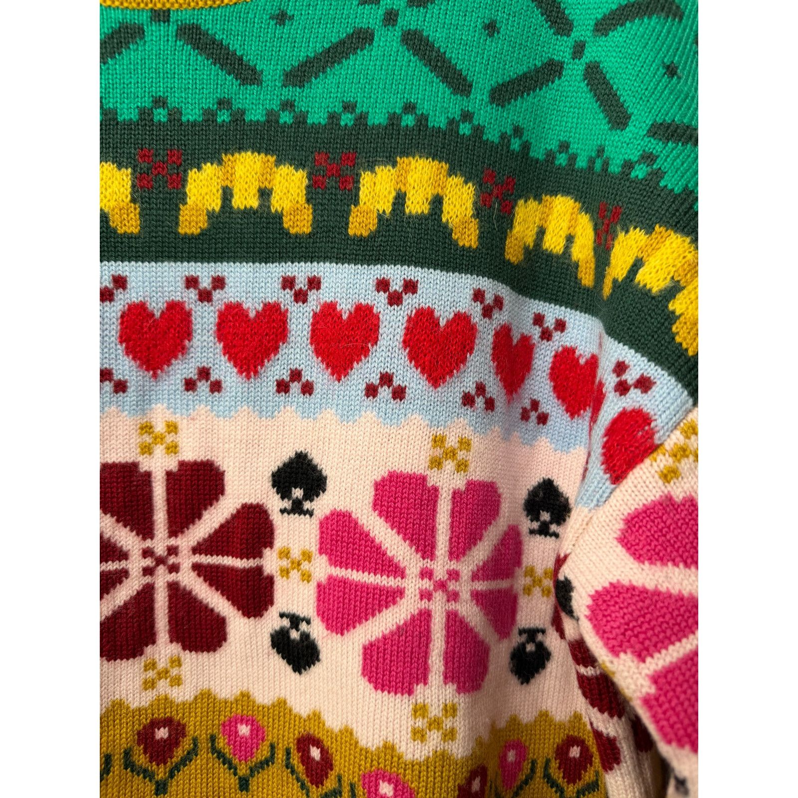 Kate Spade Kate Spade Multicolor Wool Mohair Floral Heart Sweater - S Size S / US 4 / IT 40 - 7 Thumbnail