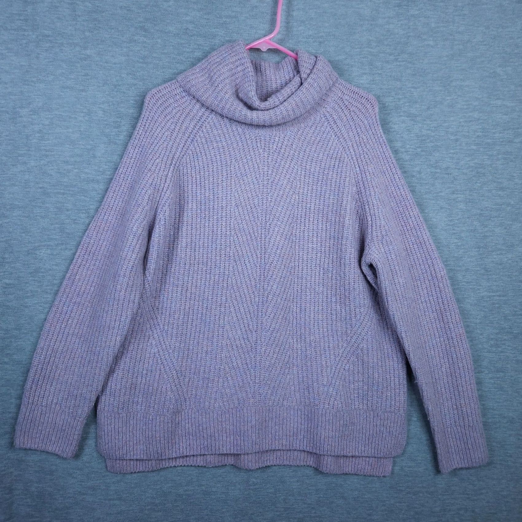 Madewell Madewell Women's Mercer Turtle Neck Warm Soft Knitted Pullover Sweater Sz L Purple Knit Regular Pullover All Seasons 90s Modern Mens Womens Girls Size L / US 10 / IT 46 - 2 Thumbnail