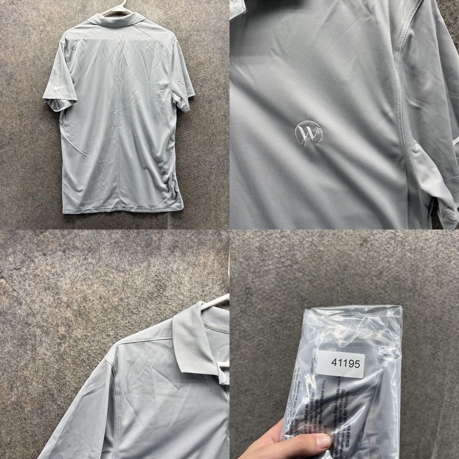 Nike Nike Dri-FIT Polo Shirt Mens Medium Gray Solid W Logo Golf Performance Casual Size US M / EU 48-50 / 2 - 8 Thumbnail