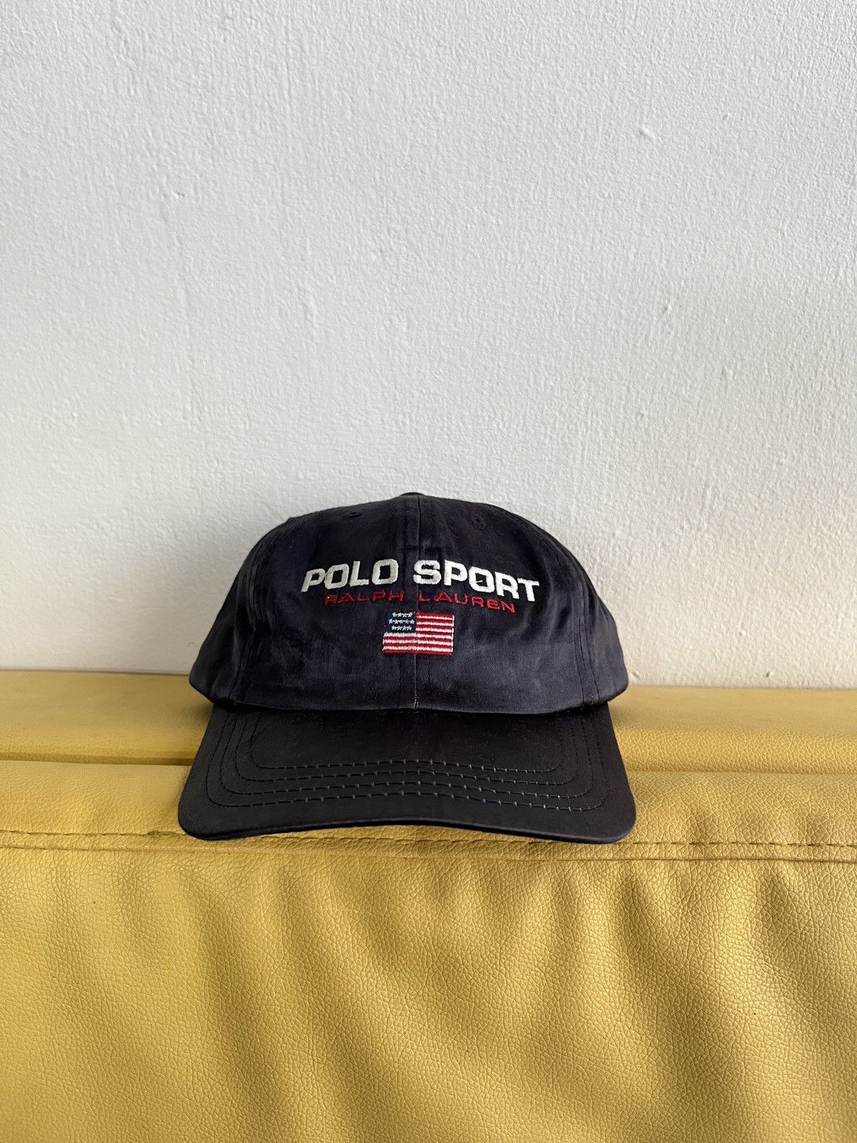 Polo Ralph Lauren × Ralph Lauren × Ralph Lauren Sport Vintage Polo Sport Satin Full Cap Hat Size ONE SIZE - 3 Thumbnail
